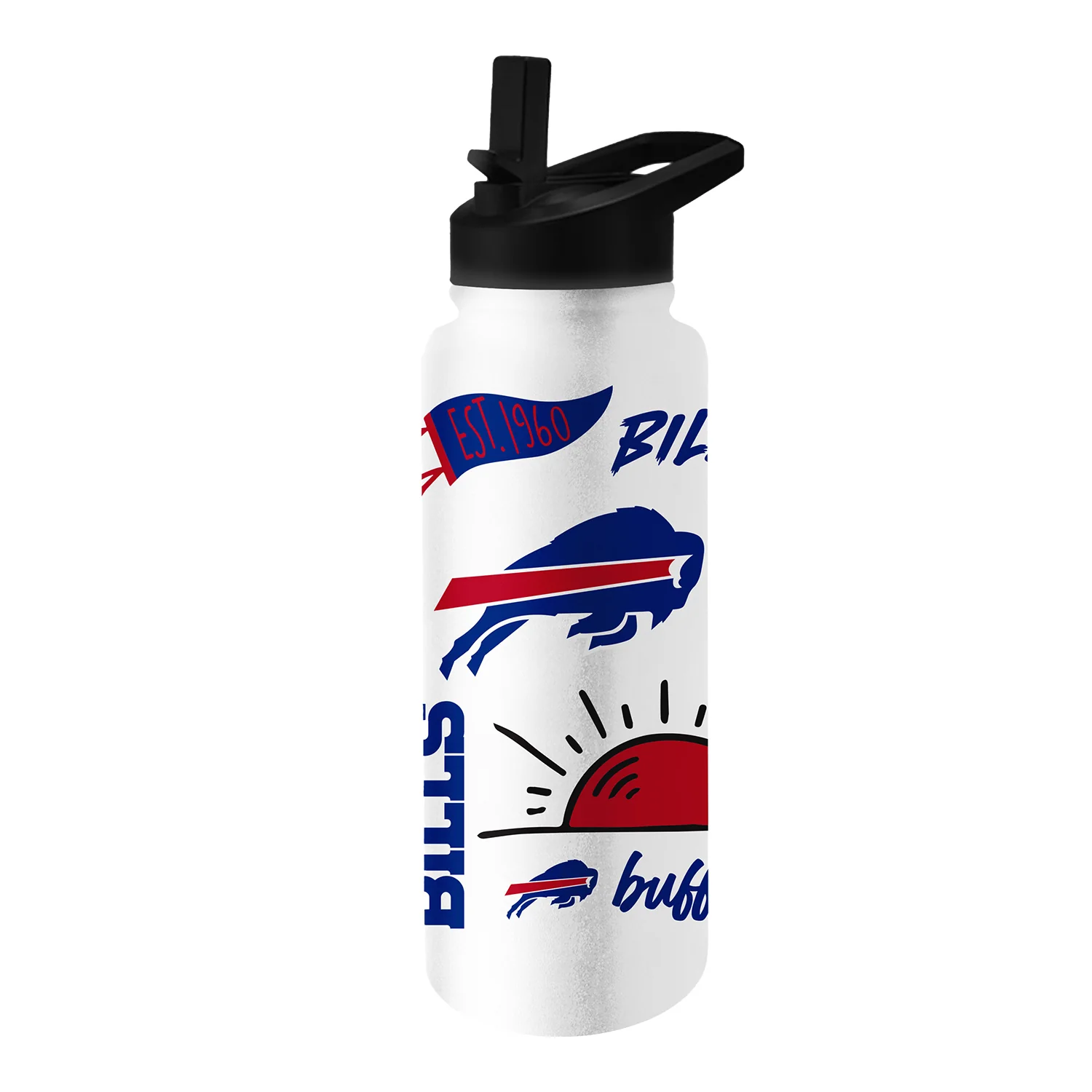 1002-bills-34-oz-native-design-stainless-steel-water-bottle-2.webp Bills 34 oz. Native Design Stainless Steel Water Bottle