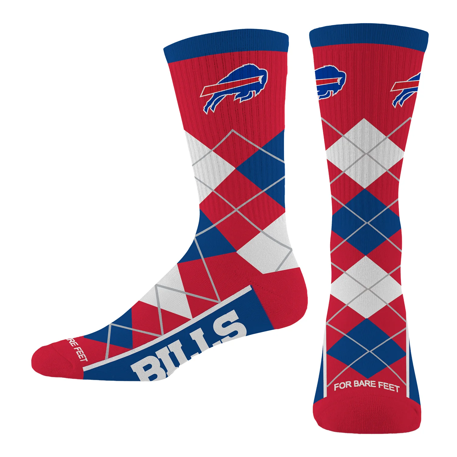 Bills Argyle Fyre Primary Logo Socks