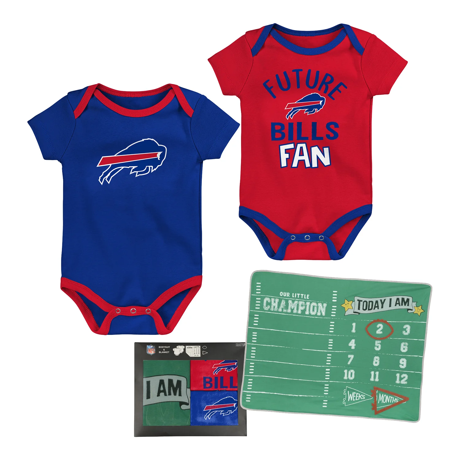 Bills Newborn #1 Draft Pick Blanket Set