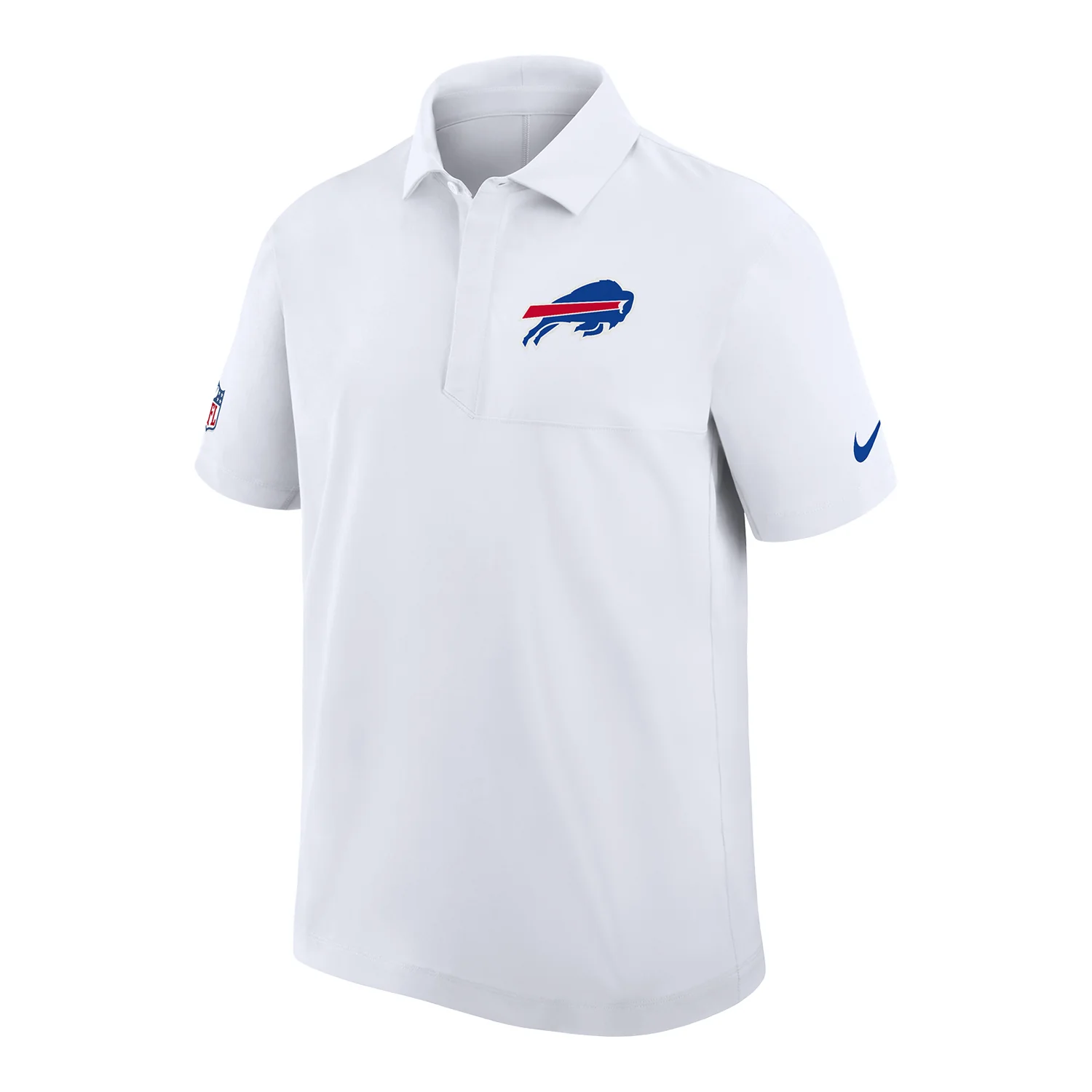 Bills Nike Sideline Dri-FIT Woven Polo - White