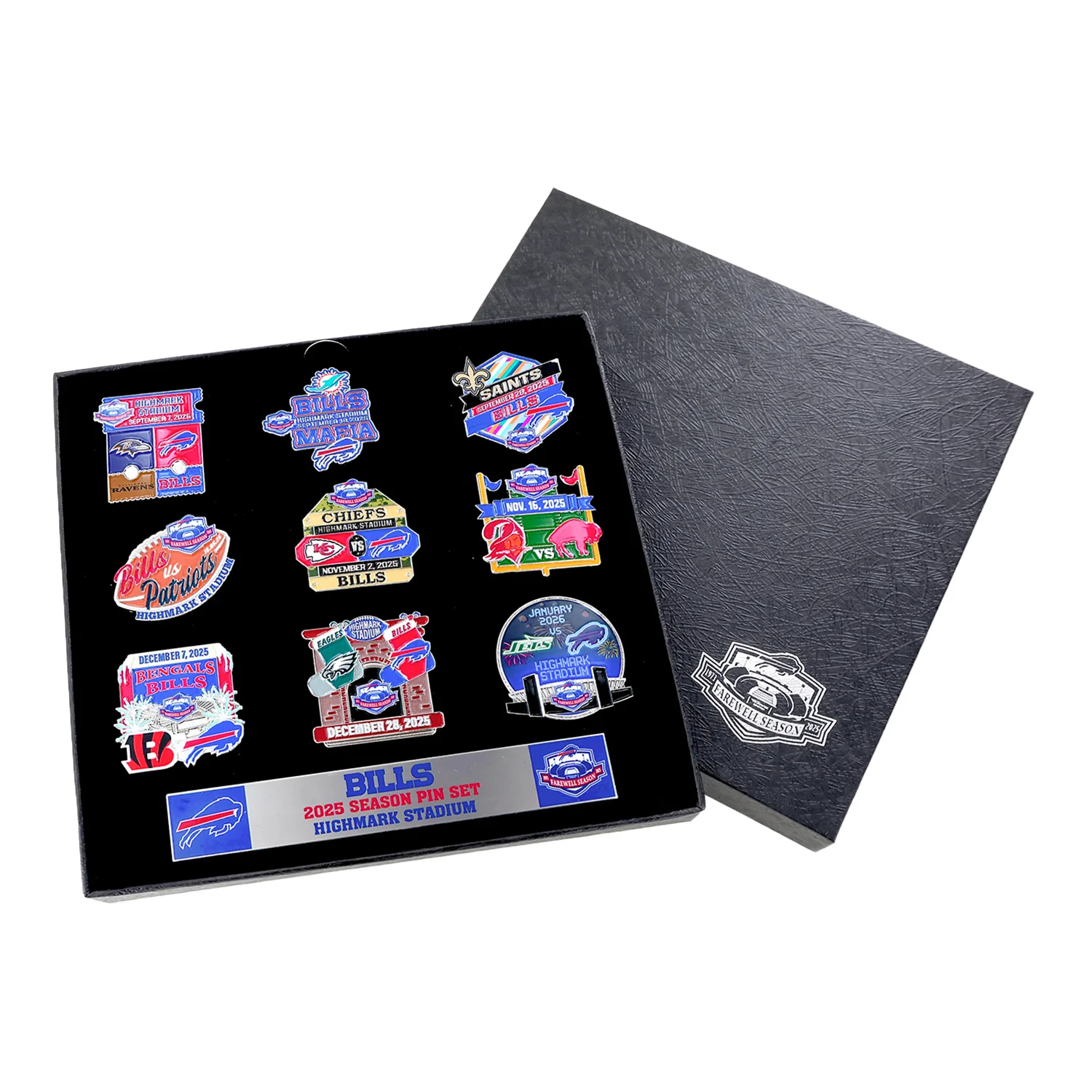Buffalo Bills 2025 Farewell Season Gameday Hatpins Collector Set