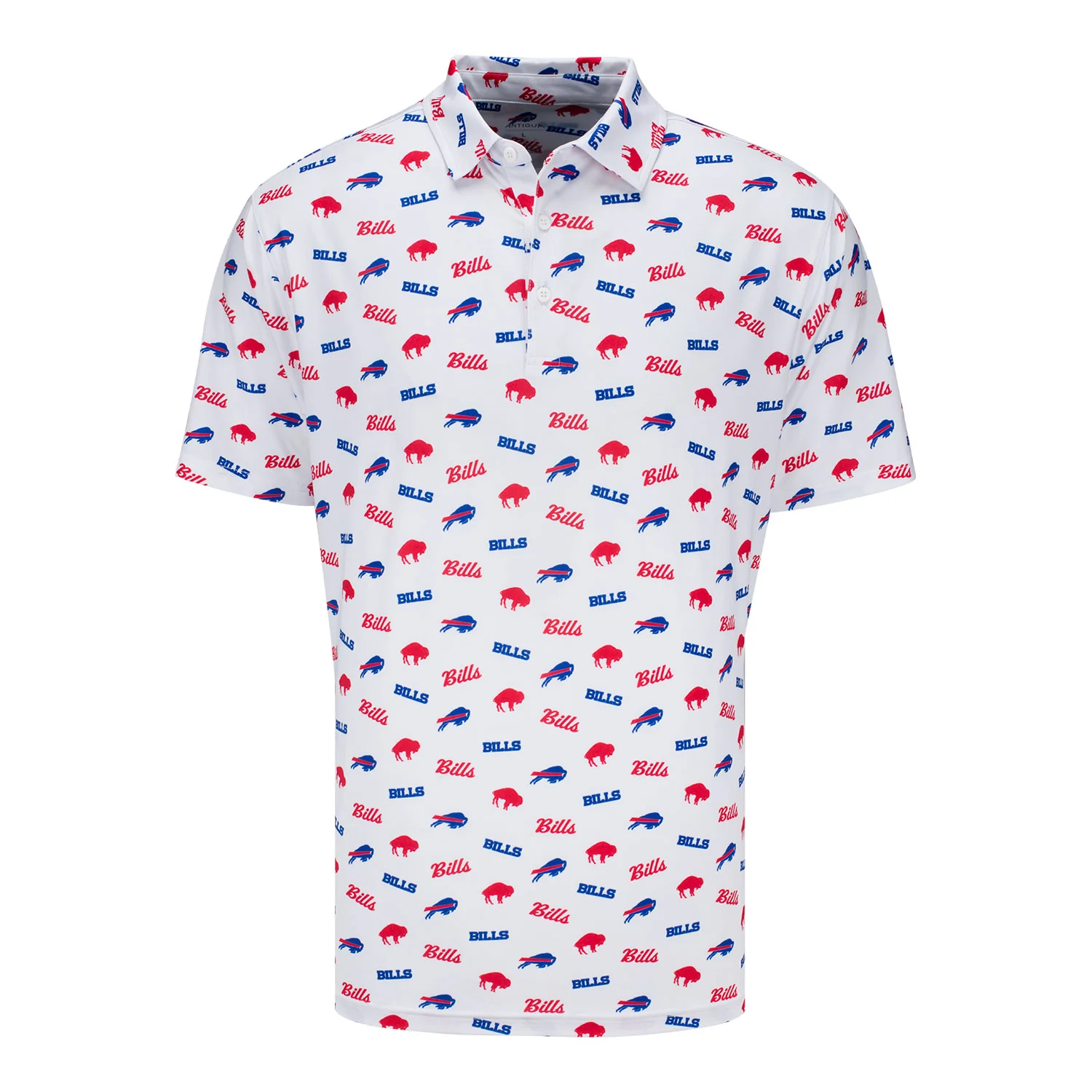 Buffalo Bills Antigua Tossed All Over Print Polo