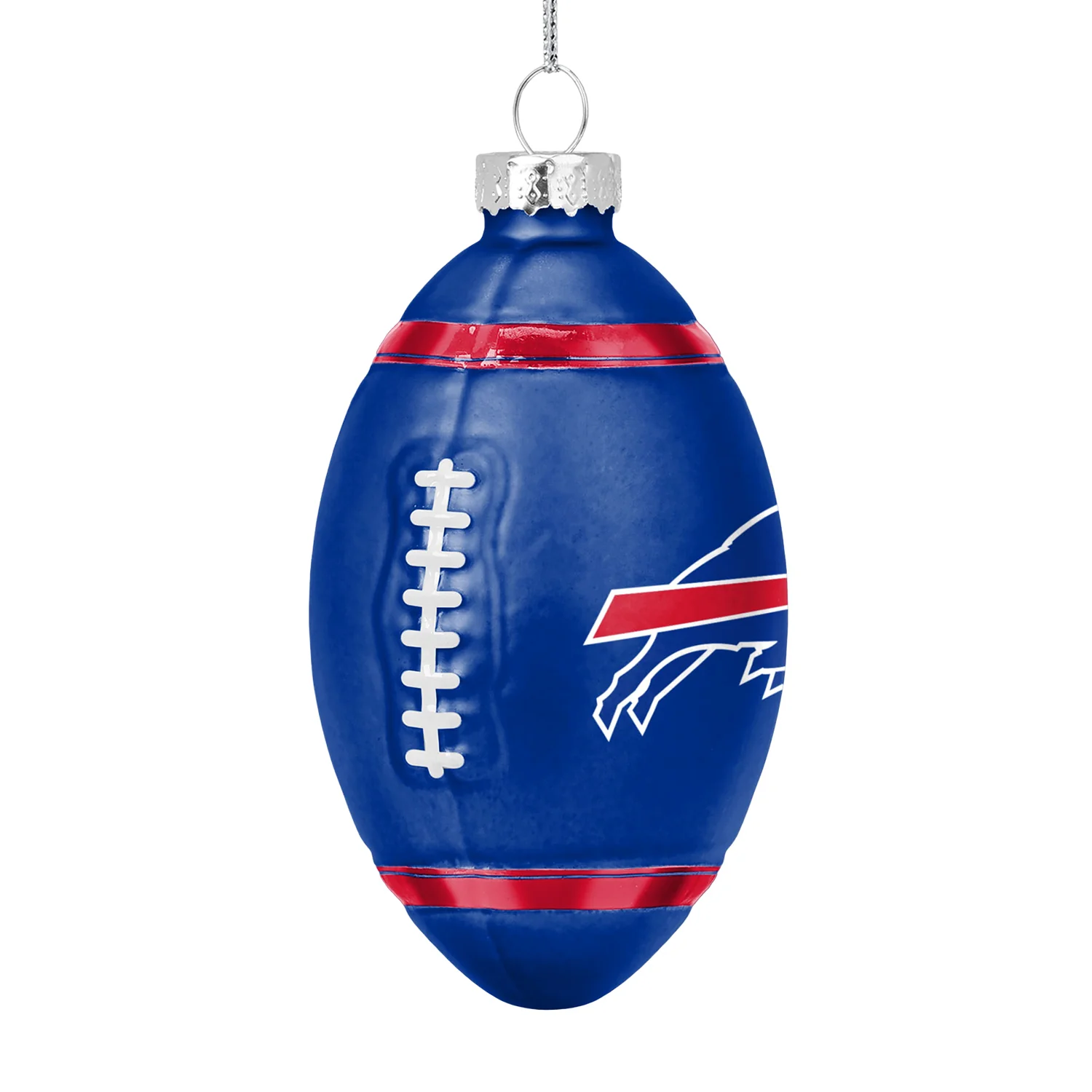 Buffalo Bills Blown Glass Football Ornament