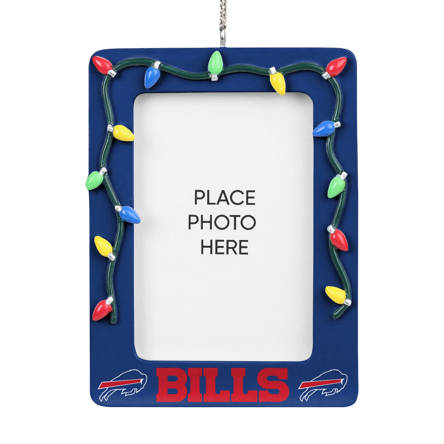 Buffalo Bills Christmas Lights Picture Frame Ornament