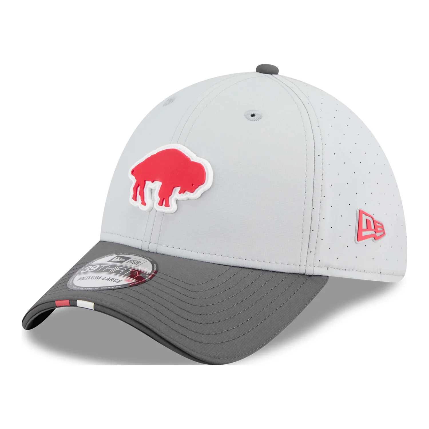 Bills New Era 39THIRTY 2025 Training Camp Flex Hat - Grey