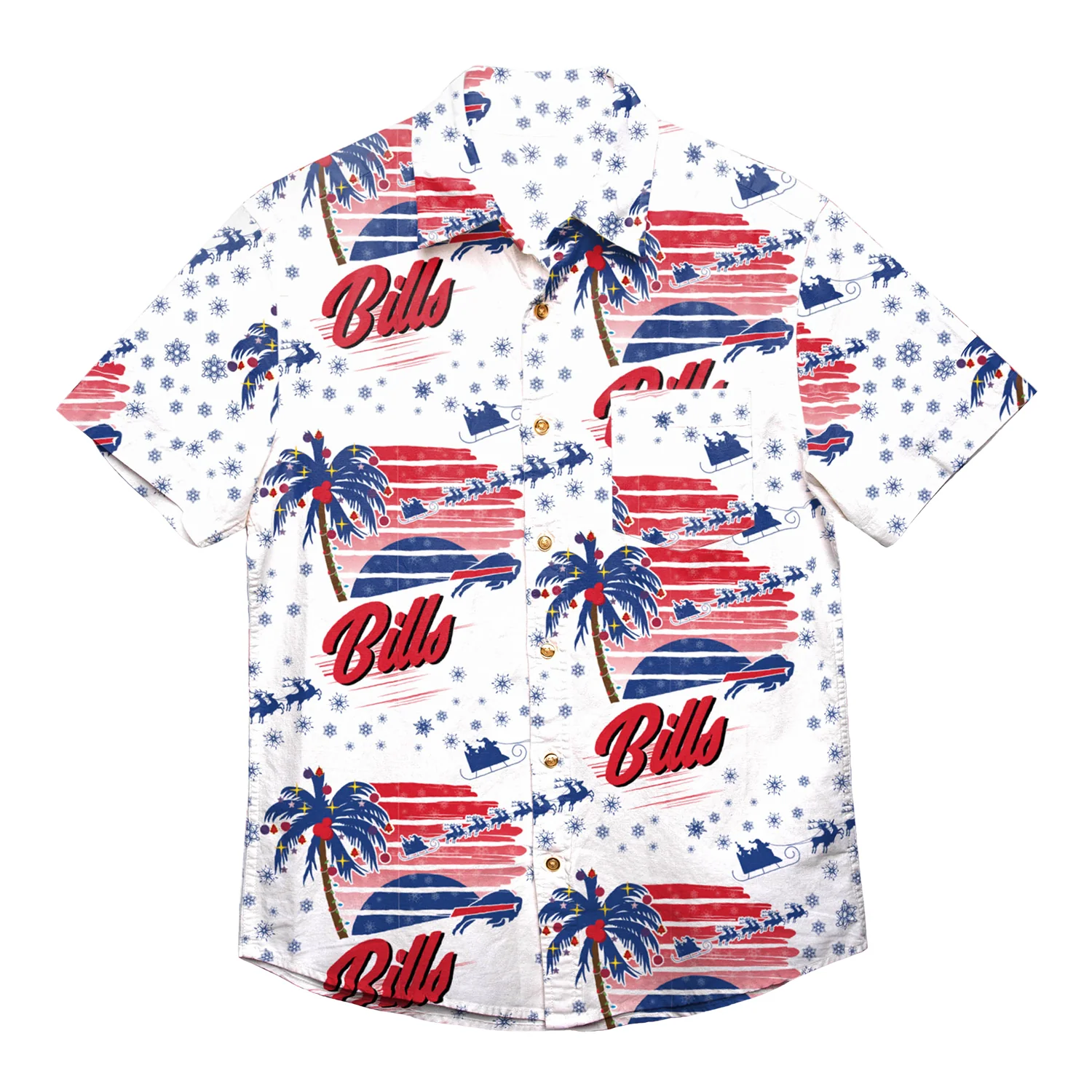 Buffalo Bills Foco Winter Floral Buttondown Shirt