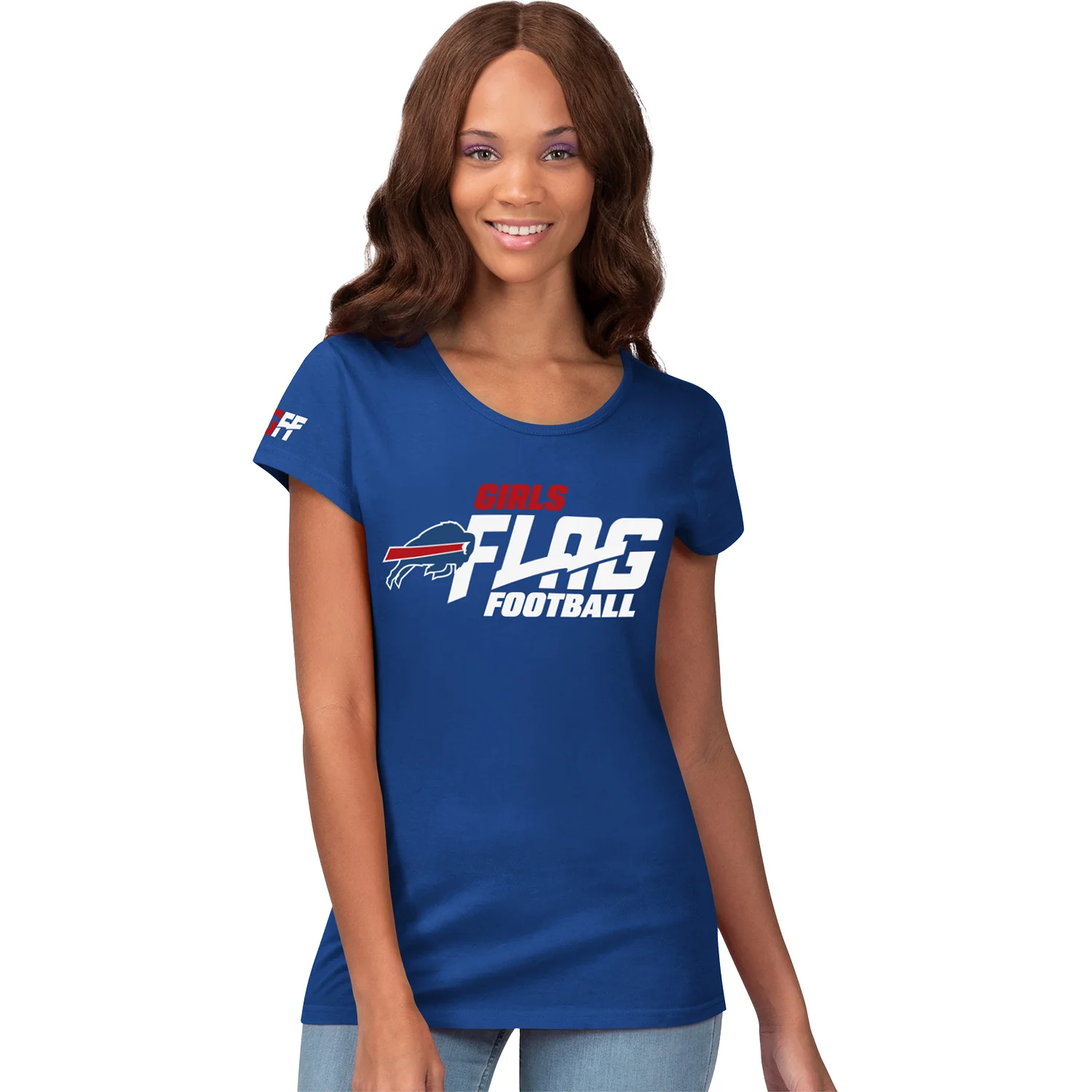 Buffalo Bills Girls Flag Football T-Shirt - Ladies