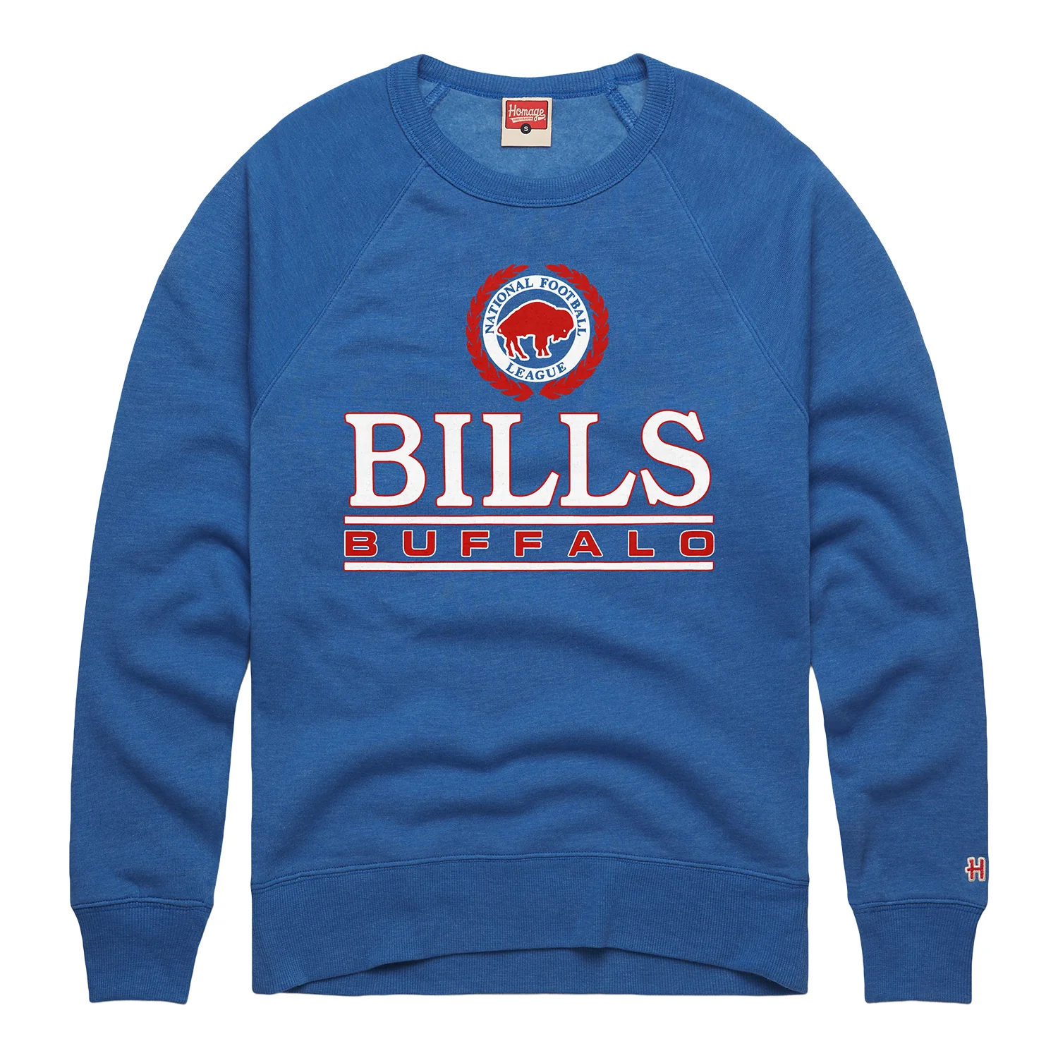 Buffalo Bills Homage Classic Crest Crewneck Sweatshirt