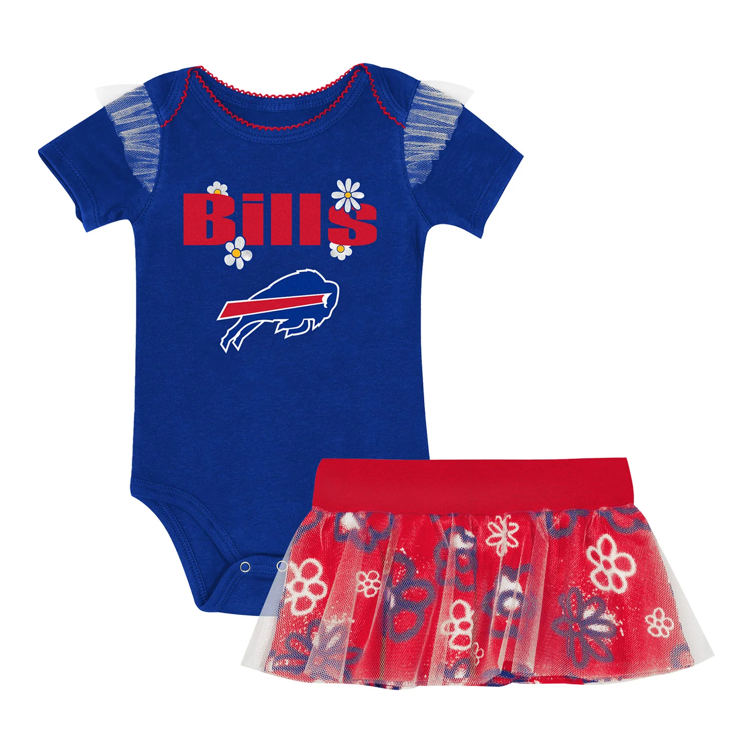 Buffalo Bills Infant Girls Primary Logo Creeper/Skirt Set