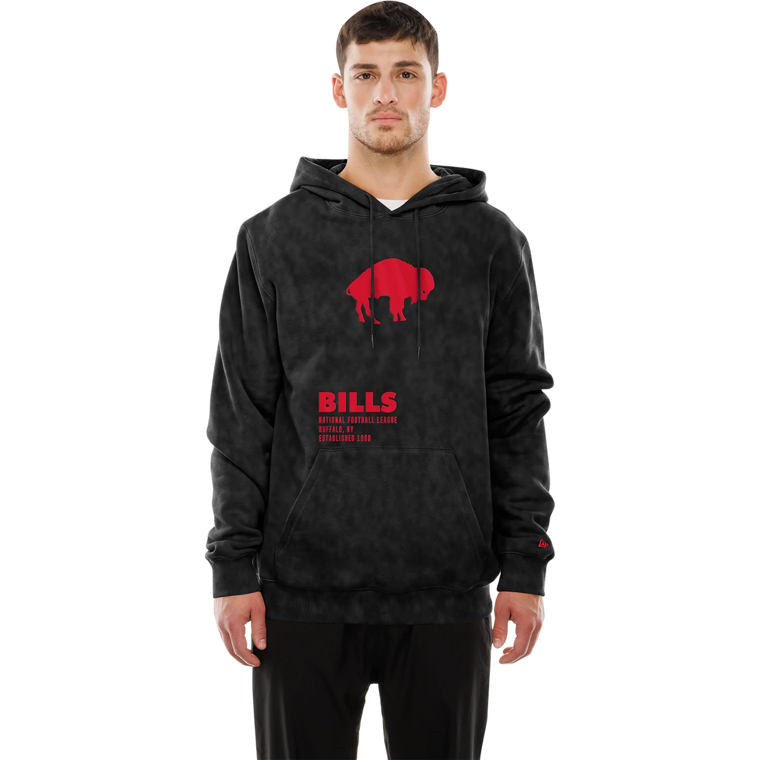 Buffalo Bills New Era Black Mineral Wash Hoodie