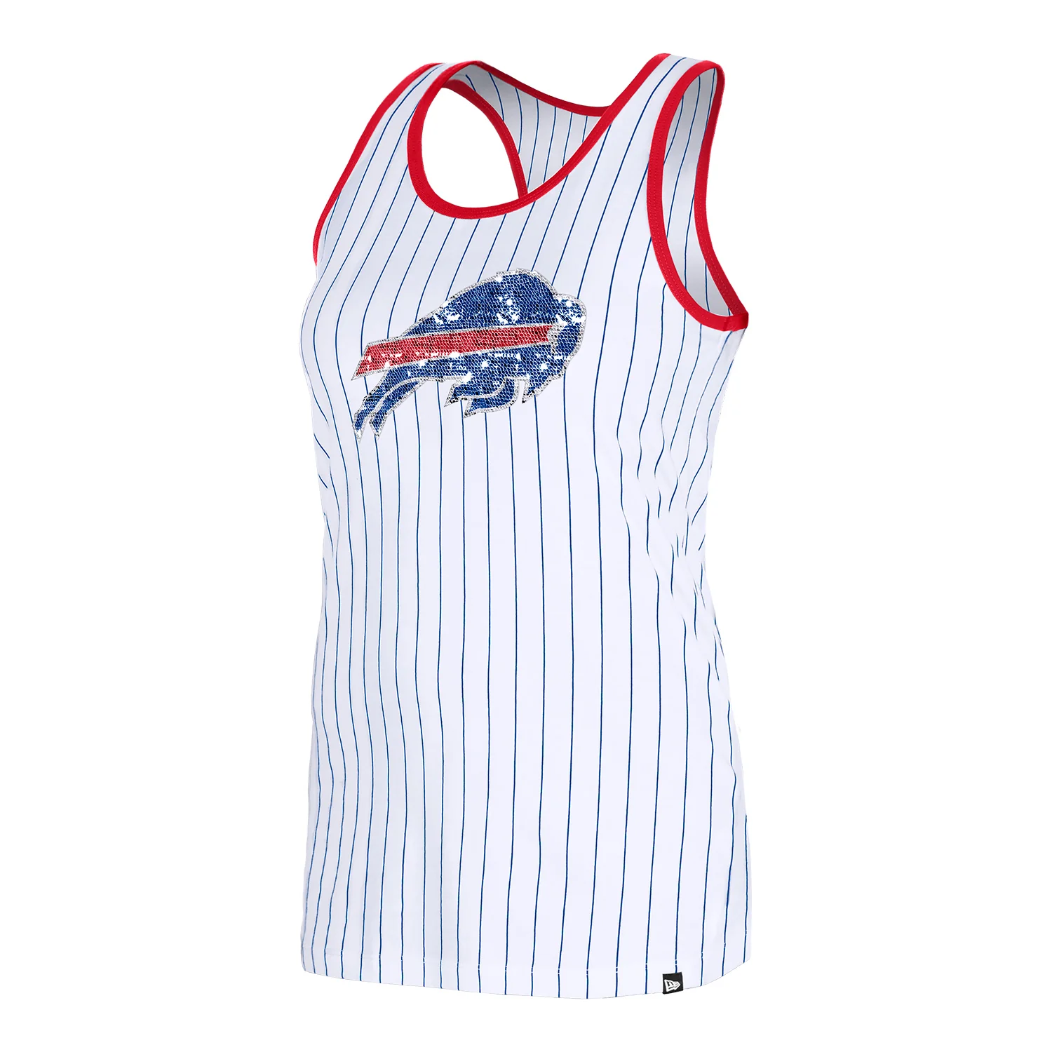 Buffalo Bills New Era Ladies Gameday Striped Sequin Tank Top