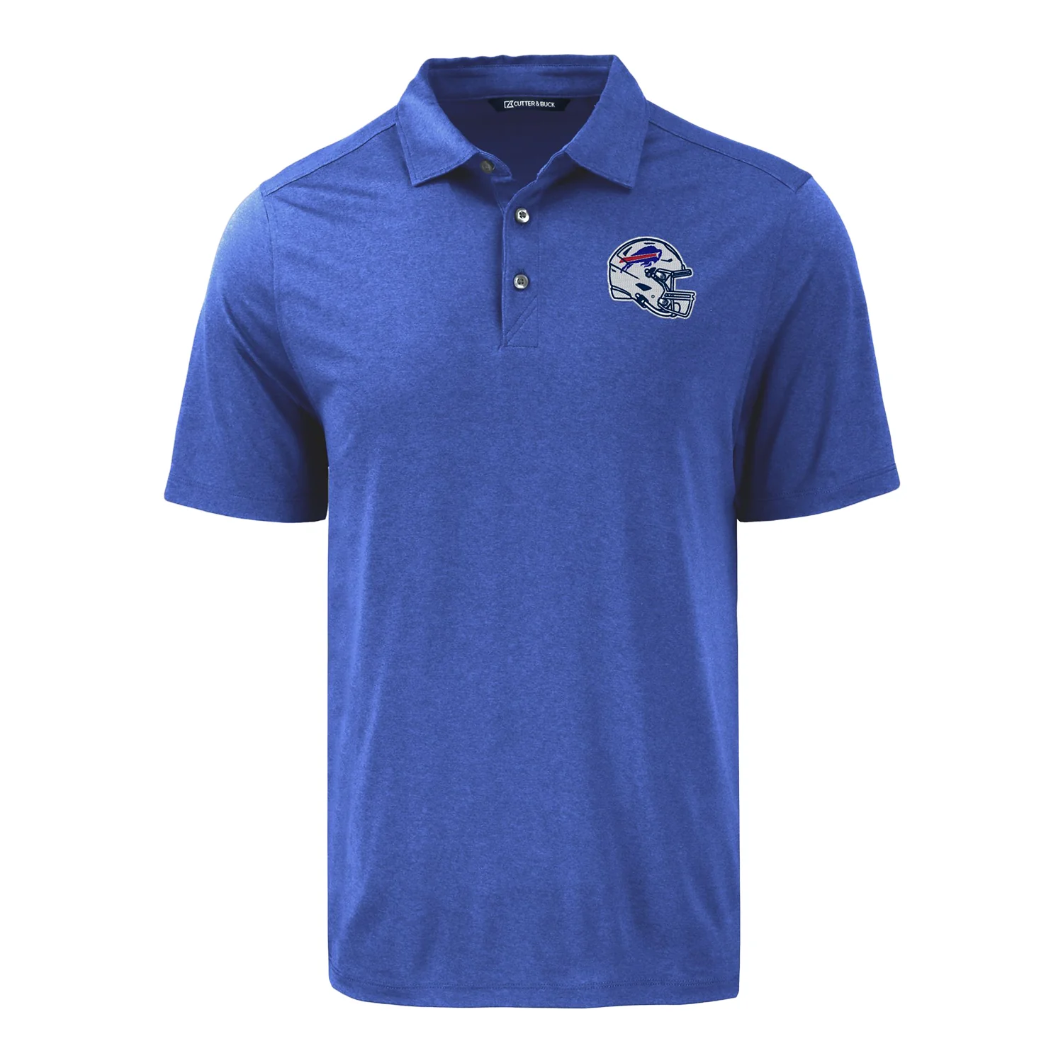 Buffalo Bills NFL Helmet Cutter & Buck Coastline Epic Comfort Eco Recycled Mens Polo