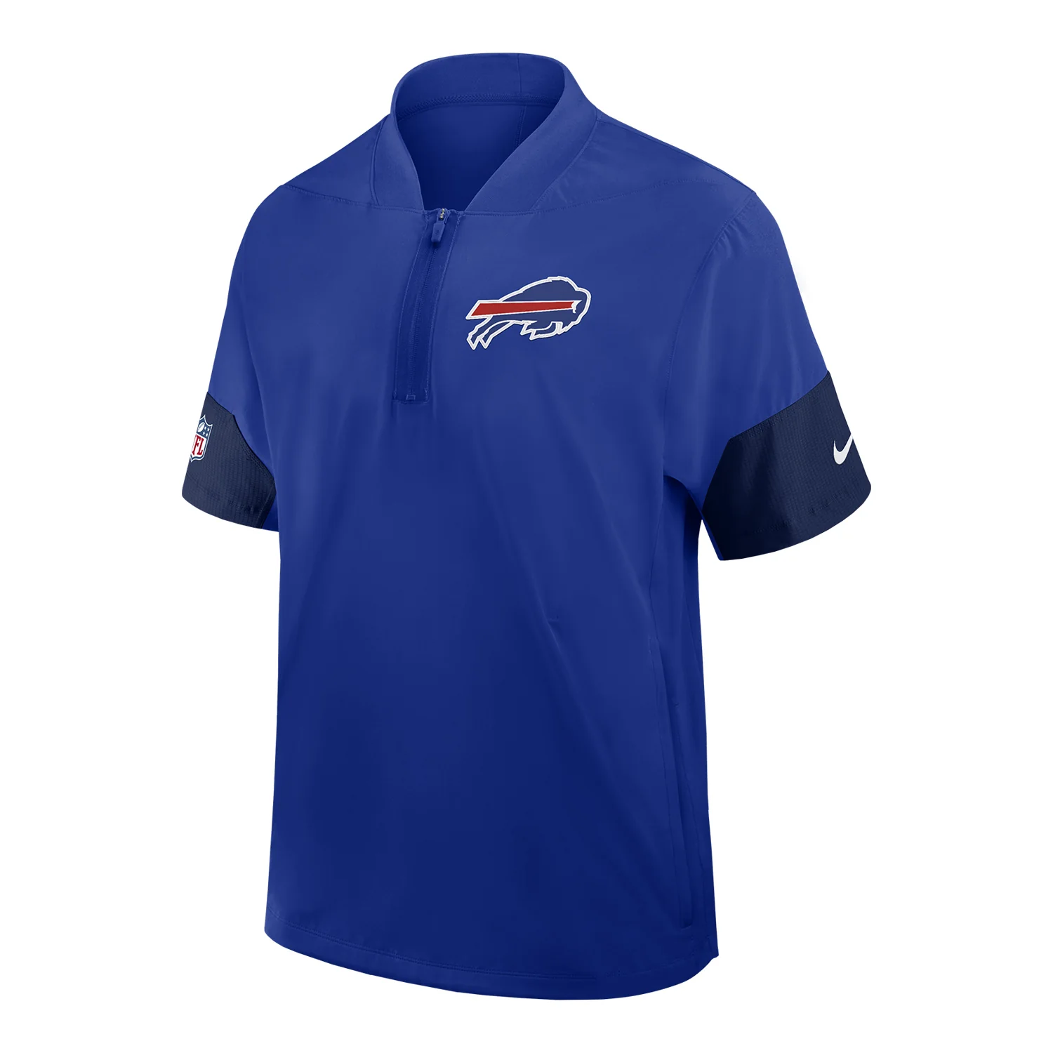 Buffalo Bills Nike 2025 Sideline 1/2 Zip Coaches Jacket - Blue