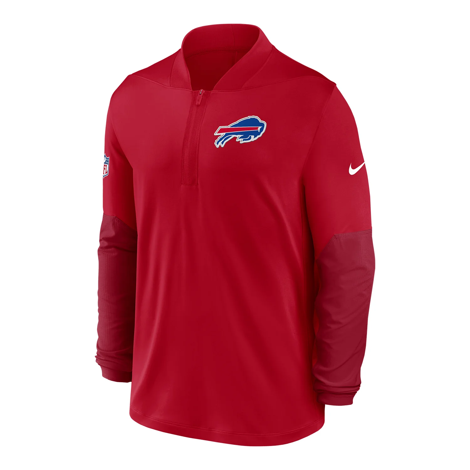 Buffalo Bills Nike 2025 Sideline 1/2 Zip Dri-FIT Midweight Jacket - Red