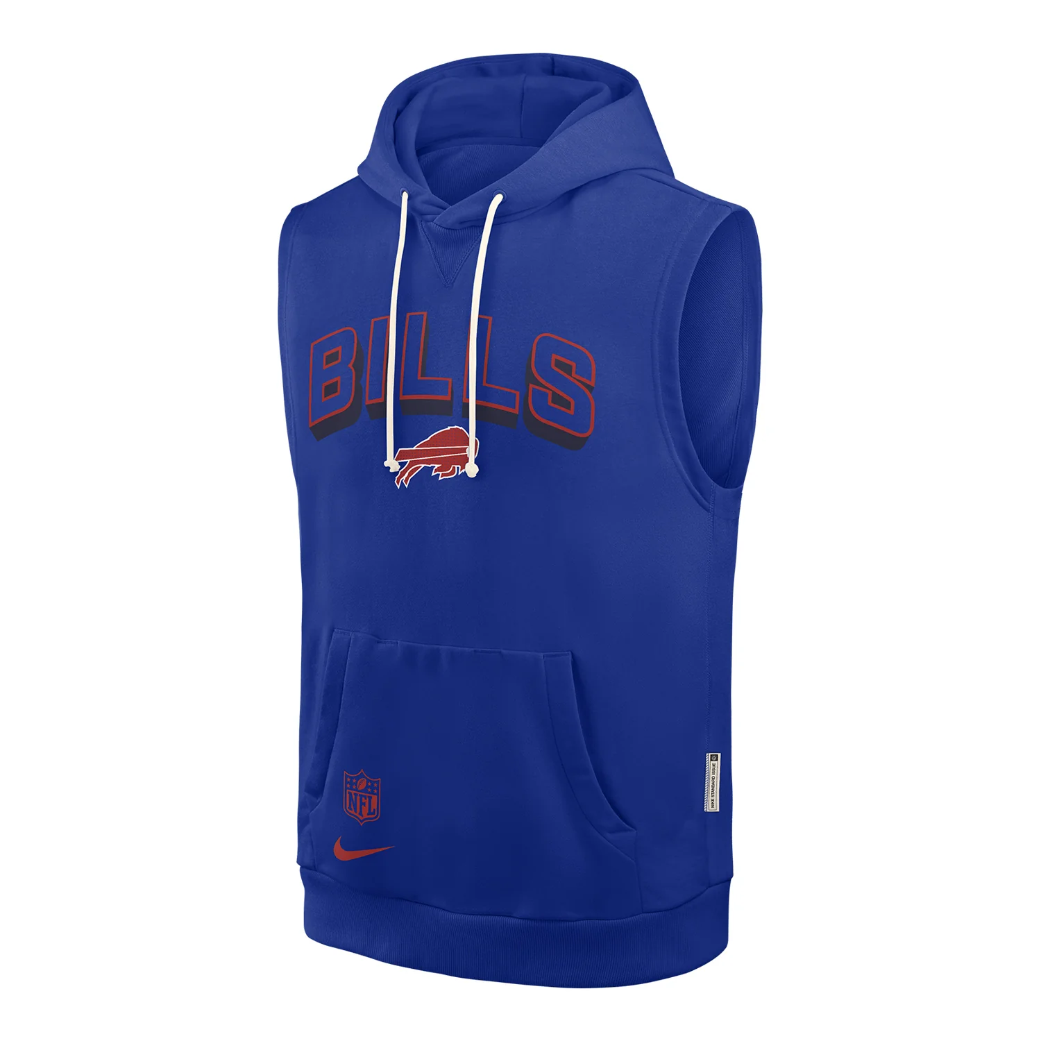 Buffalo Bills Nike 2025 Sideline Sleeveless Hooded Sweatshirt - Blue