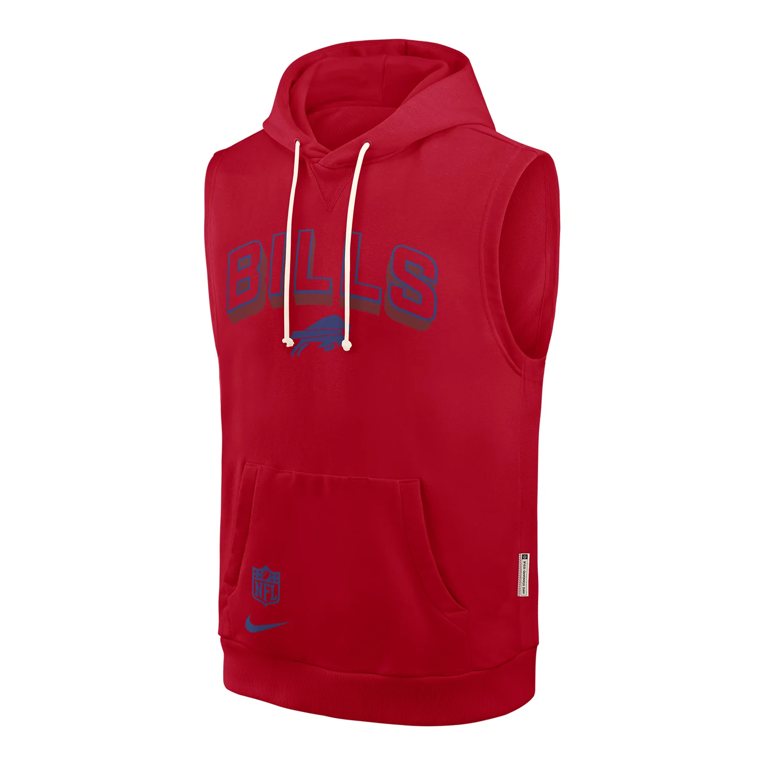 Buffalo Bills Nike 2025 Sideline Sleeveless Hooded Sweatshirt - Red