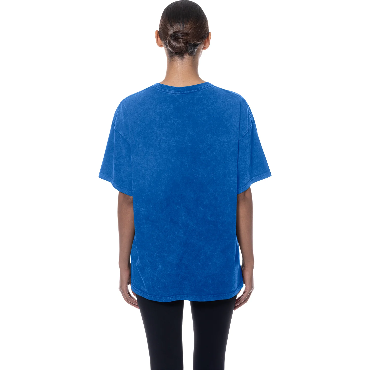 Ladies Buffalo Bills Blue Mineral Wash Primary Logo T-Shirt