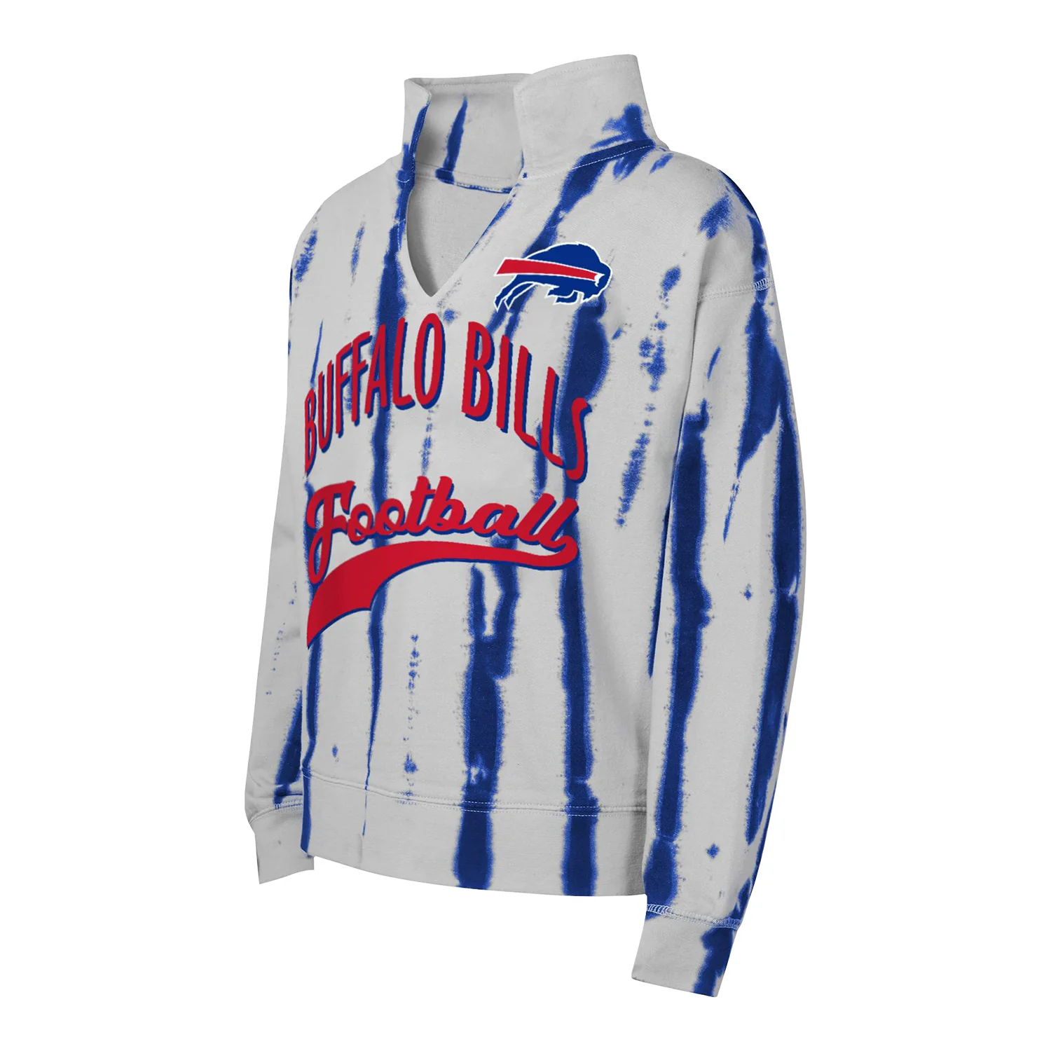Buffalo Bills Outerstuff Youth Big League Stripe 1/4 Zip Sweatshirt