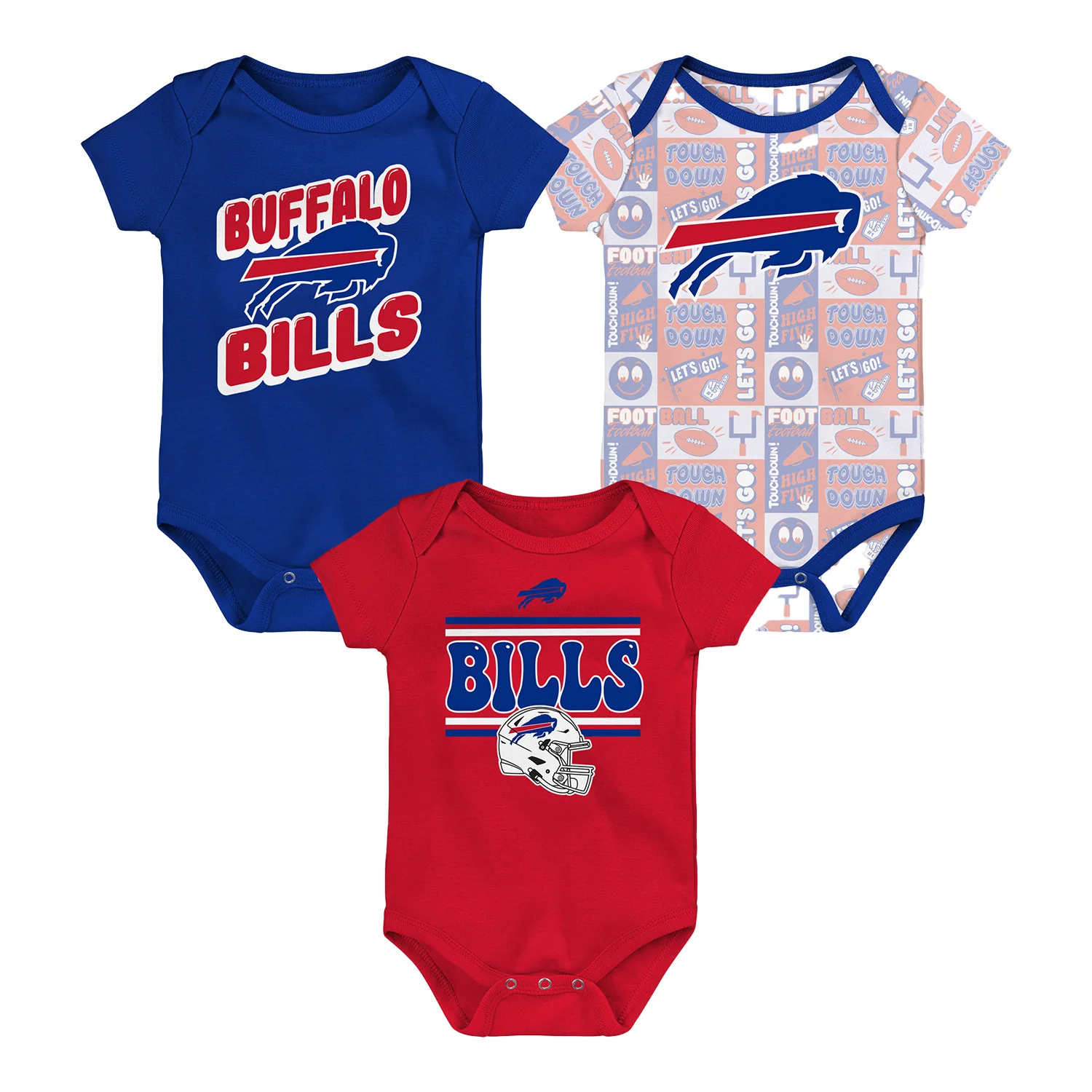 Buffalo Bills Play Day 3-Pack Onesie