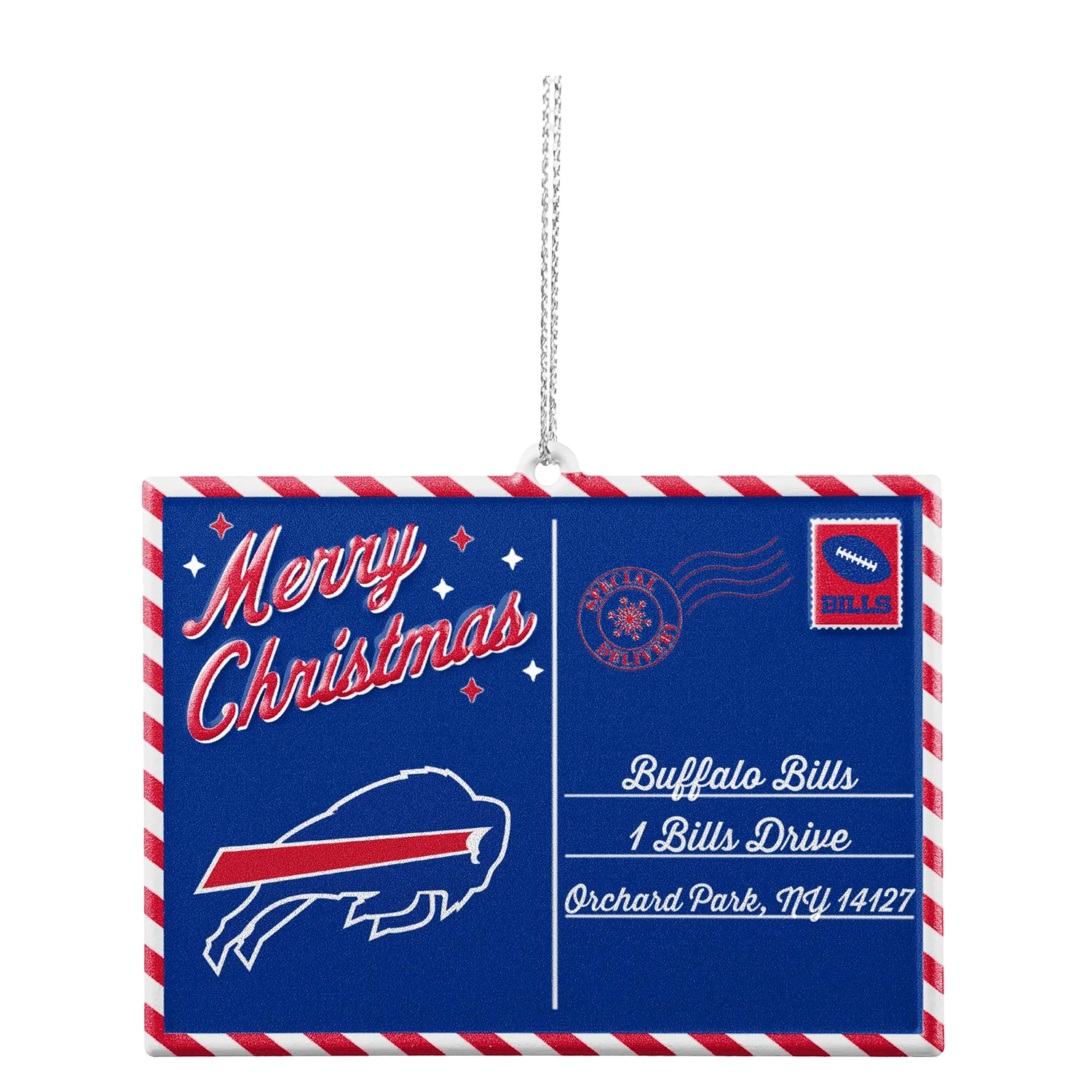 Buffalo Bills Postcard Ornament