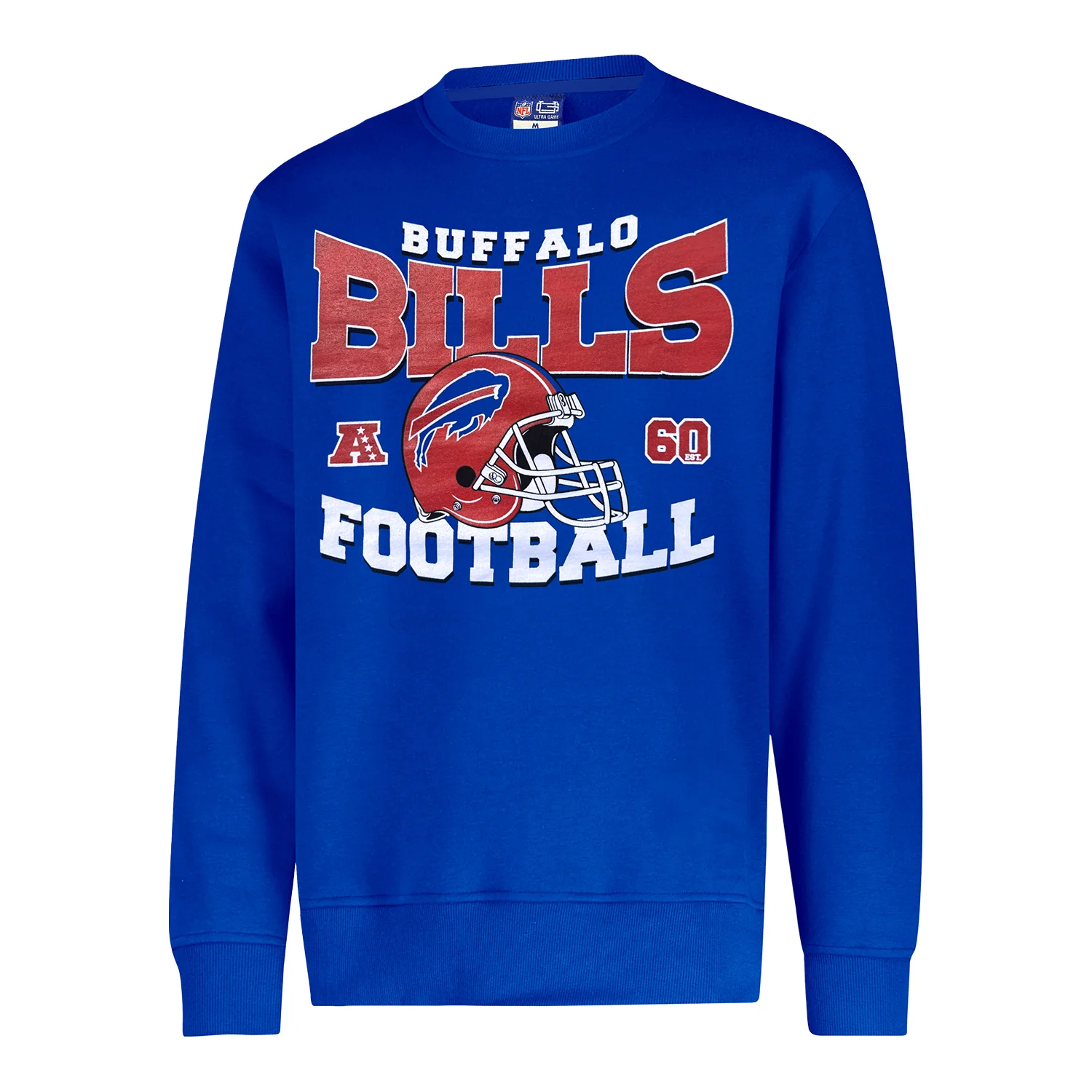 Buffalo Bills Red Helmet Big Time Crewneck Sweatshirt