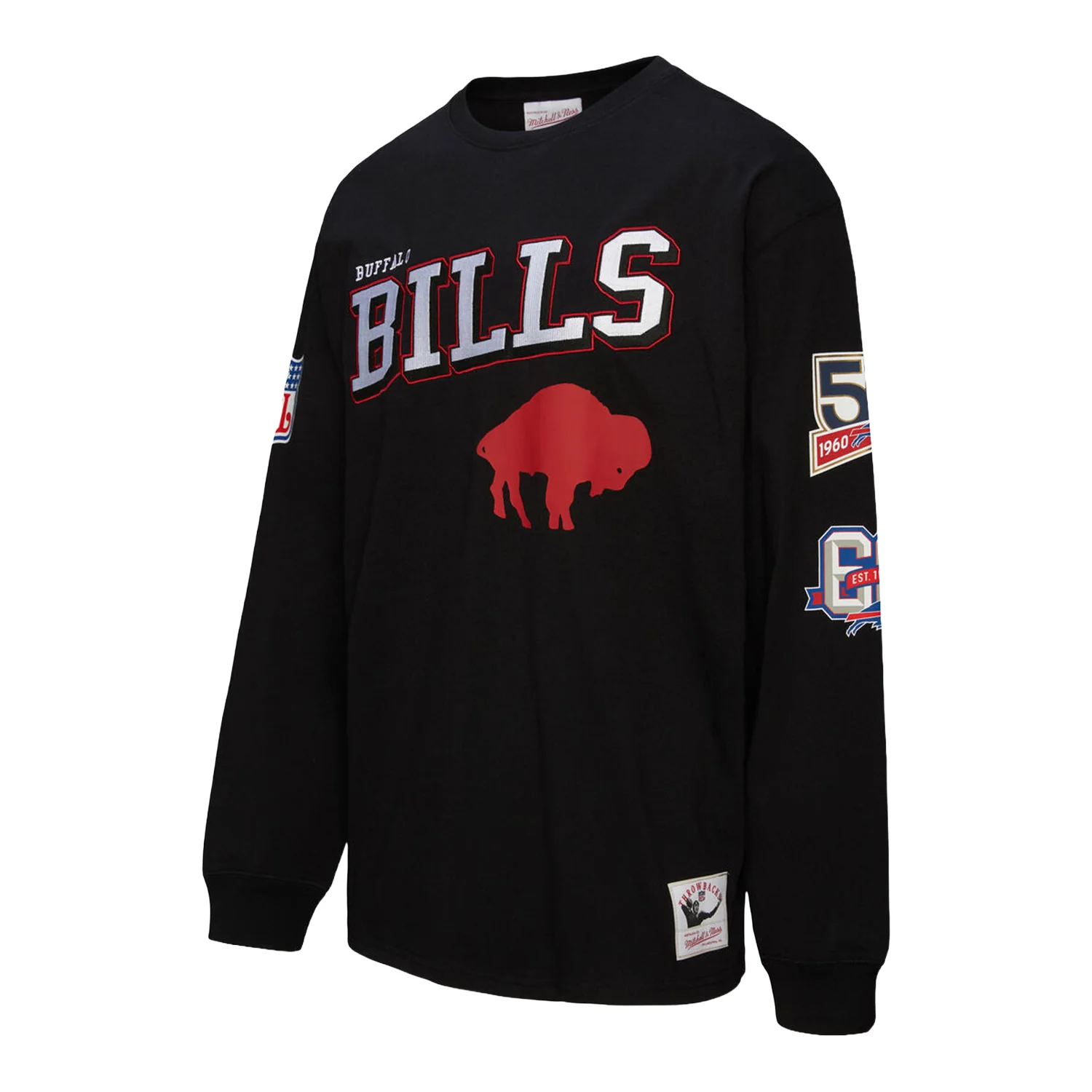 Buffalo Bills Standing Buffalo Long Sleeve T-Shirt by Mitchell & Ness