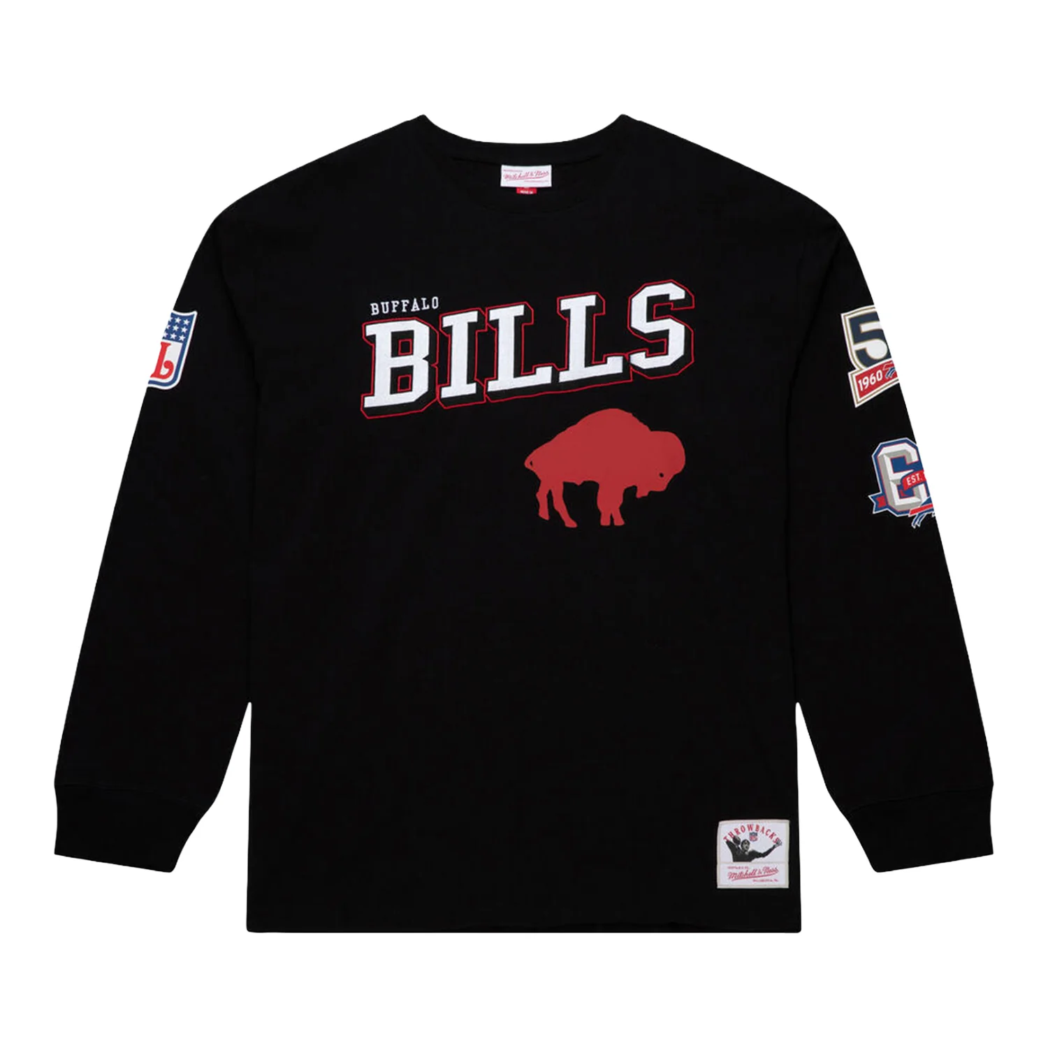 Buffalo Bills Standing Buffalo Long Sleeve T-Shirt by Mitchell & Ness