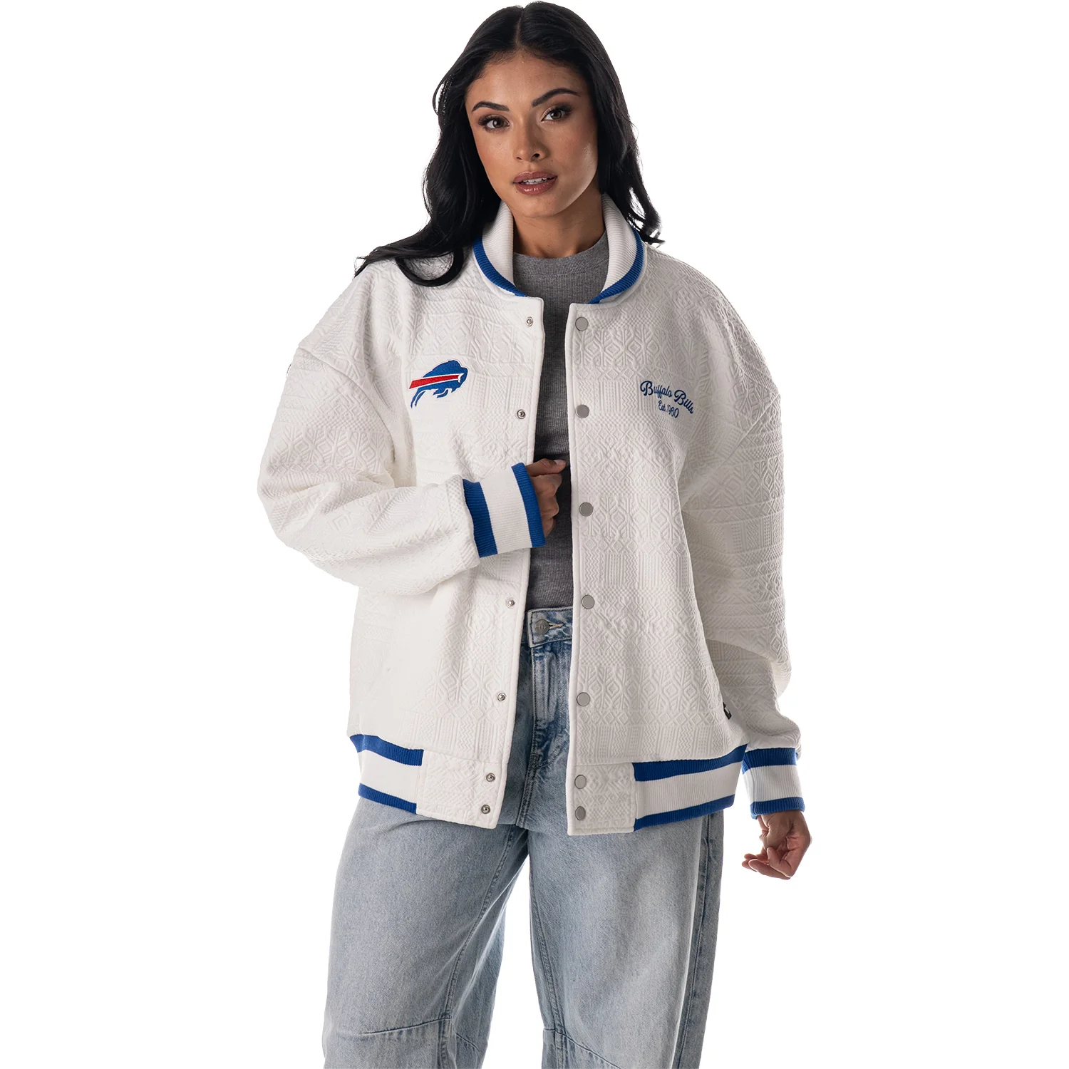 Buffalo Bills Unisex Knitted Bomber Jacket by Wild Collective