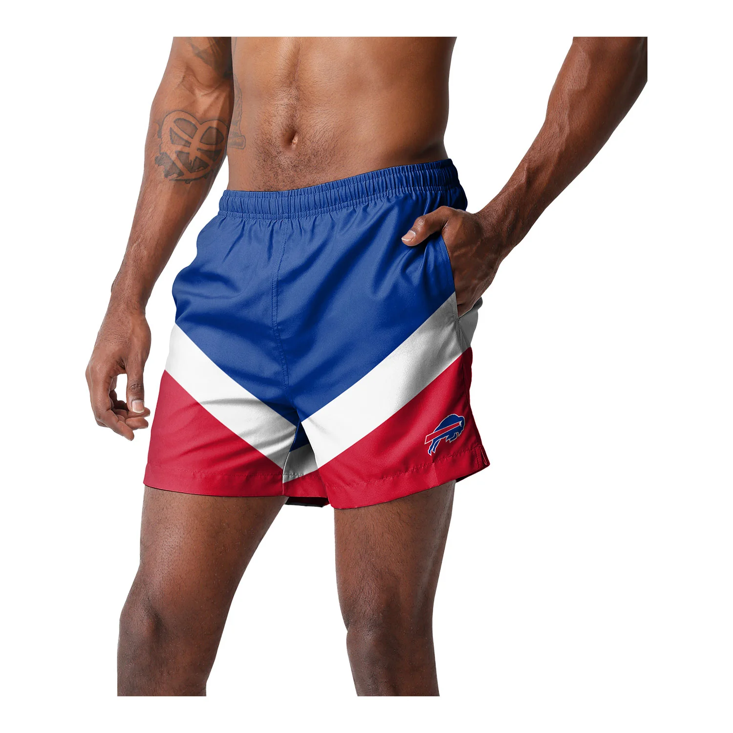 FOCO Buffalo Bills Colorblock Swim Trunks