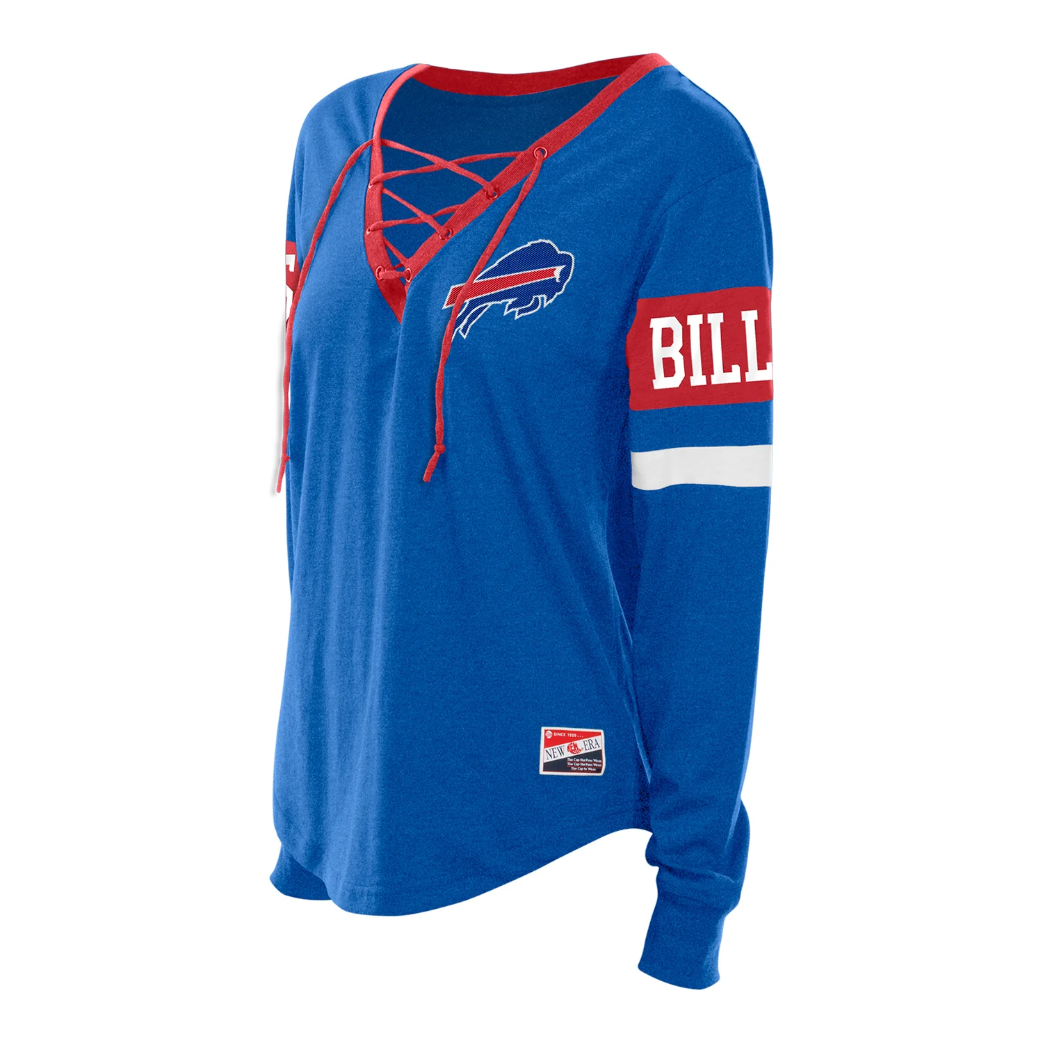 Ladies Bills Drawstring V-Neck Long Sleeve T-Shirt