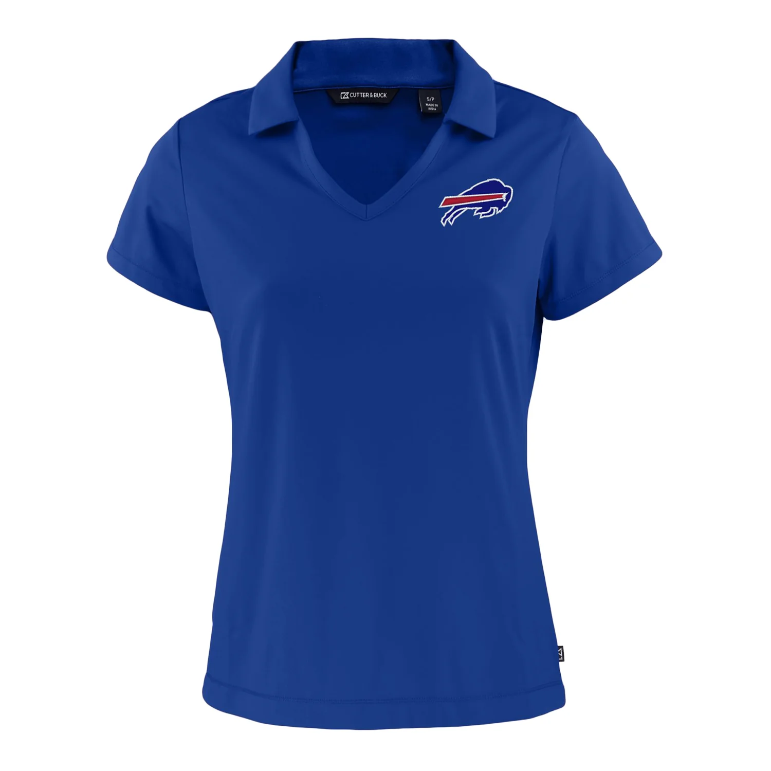 Ladies Buffalo Bills Cutter & Buck Daybreak Eco Recycled V-Neck Polo