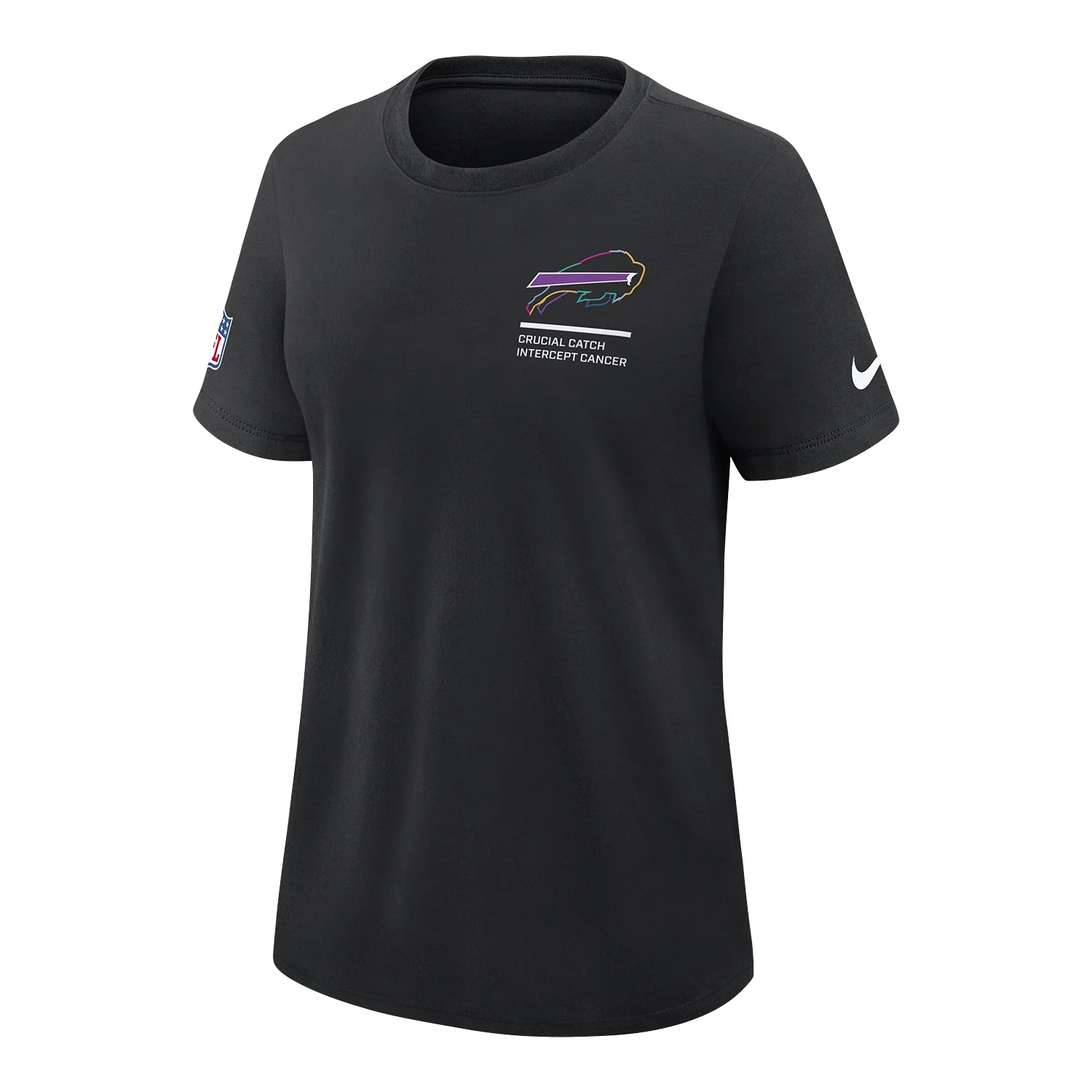 Ladies Buffalo Bills Nike 2025 Crucial Catch Tri-Blend T-Shirt
