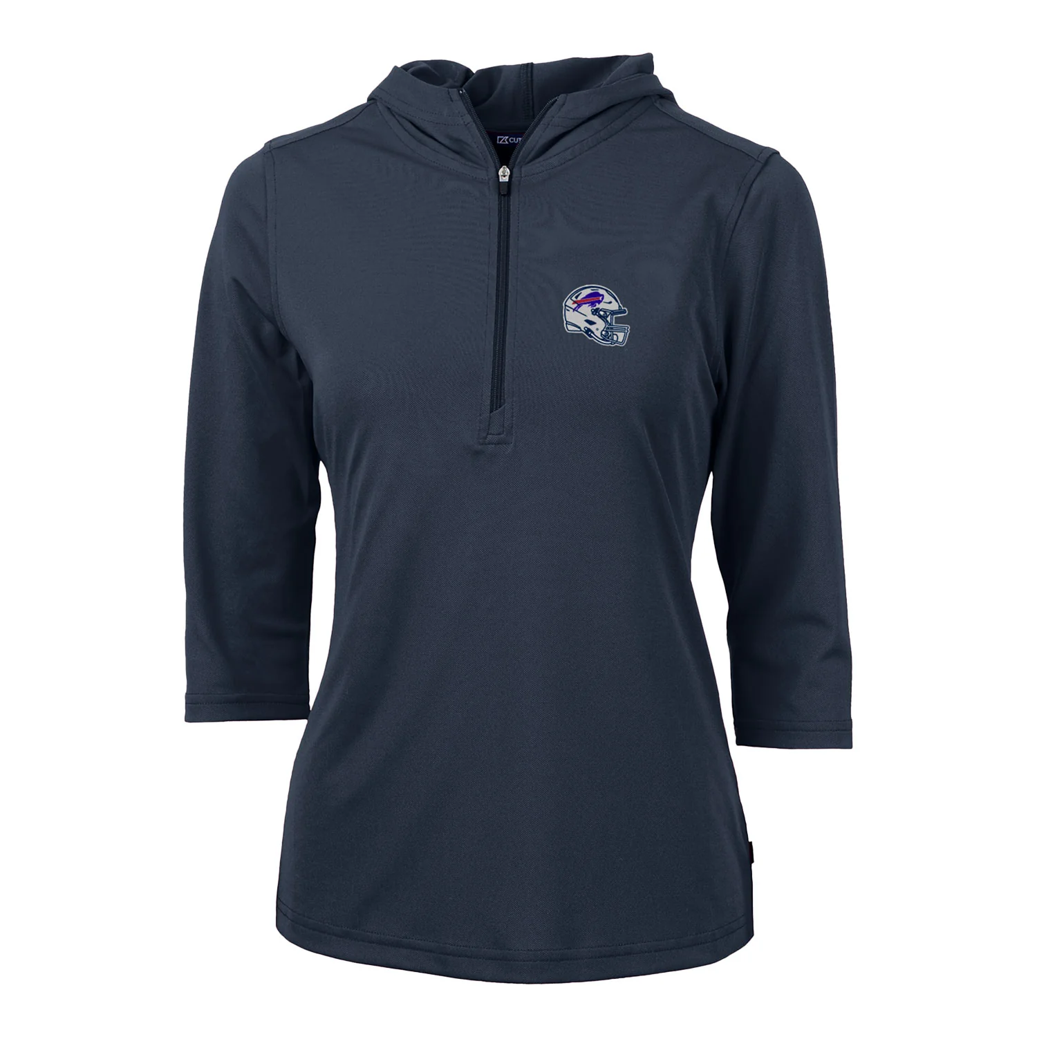 Ladies Cutter & Buck Virtue Eco Pique Half Zip Hooded Pullover