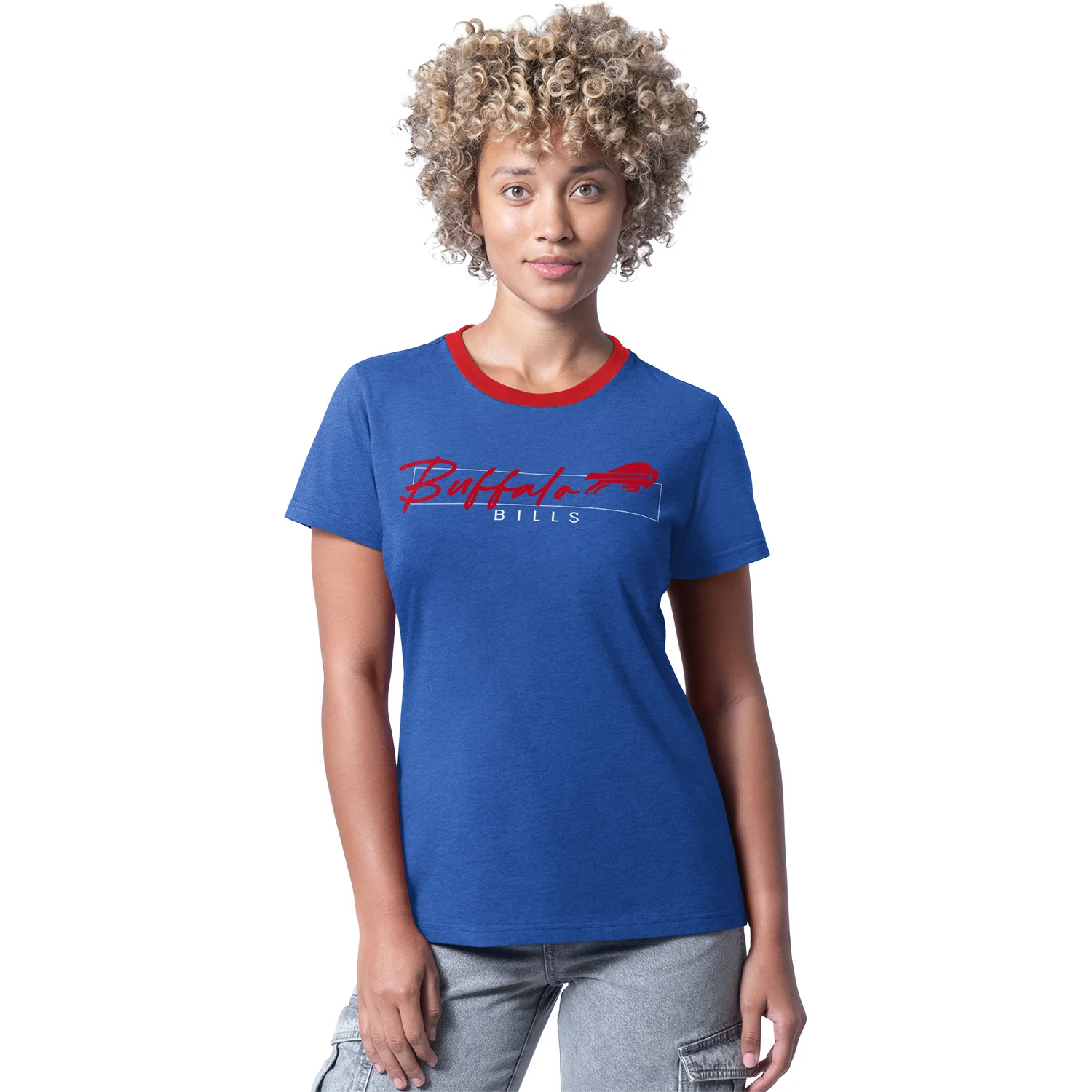 Ladies Main Play Crew Neck Script T-Shirt