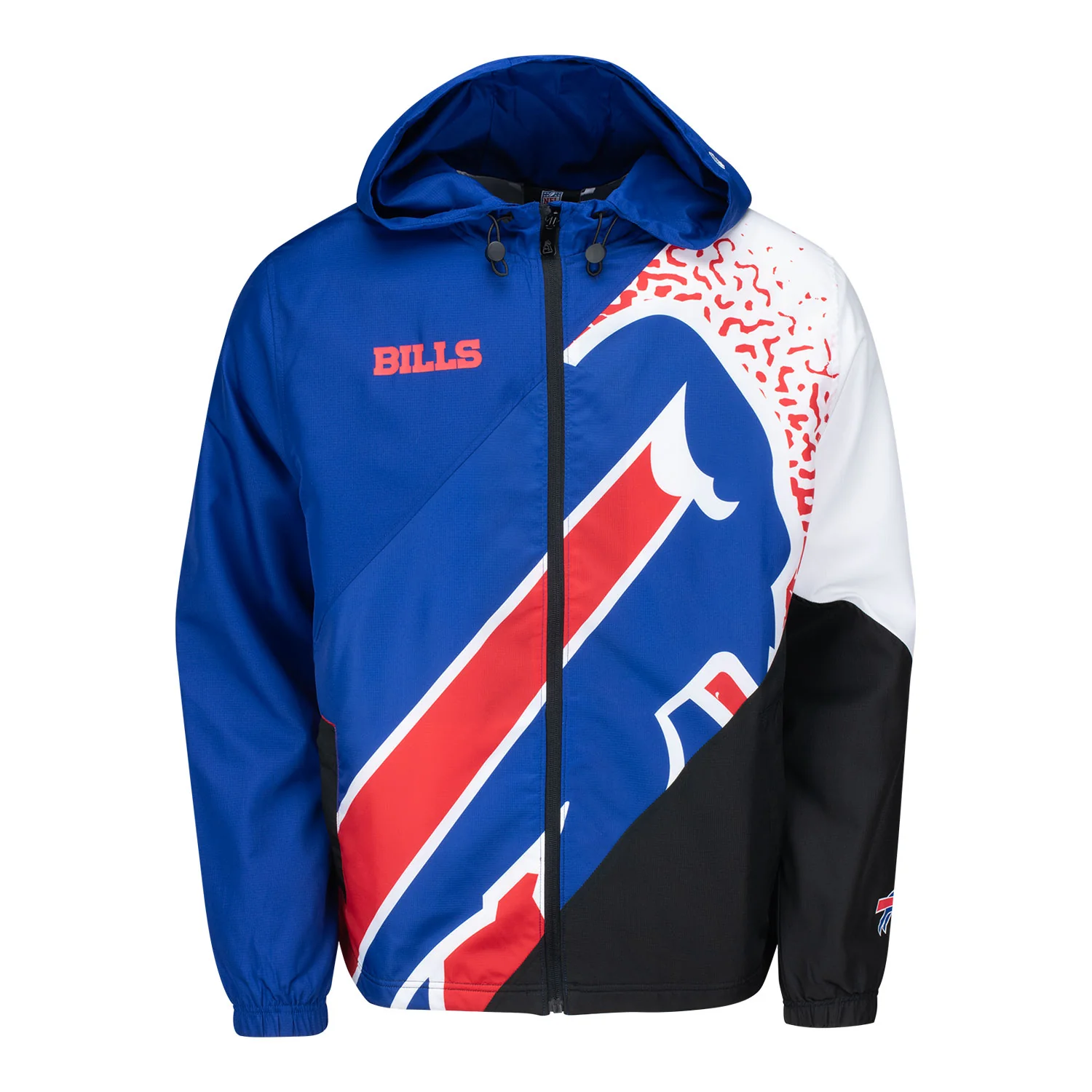 New Era Bills Color Block Logo Full Zip Wind Breaker