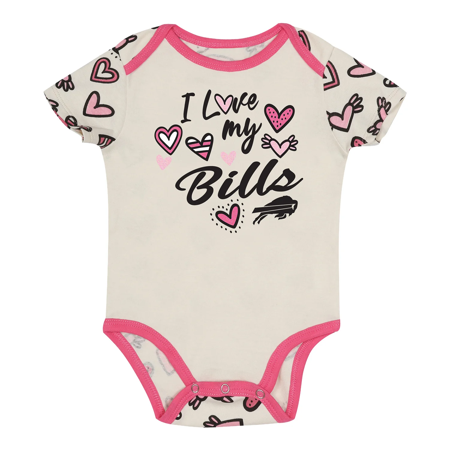 Newborn Buffalo Bills Love My Bills Hearts Onesie