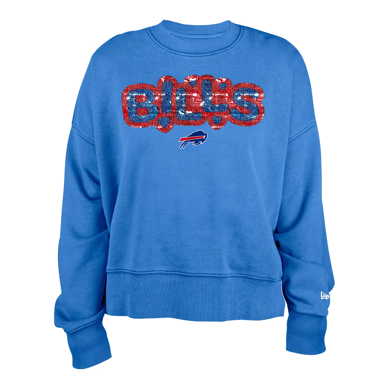 Youth Buffalo Bills Girls Sequin Flip Crew