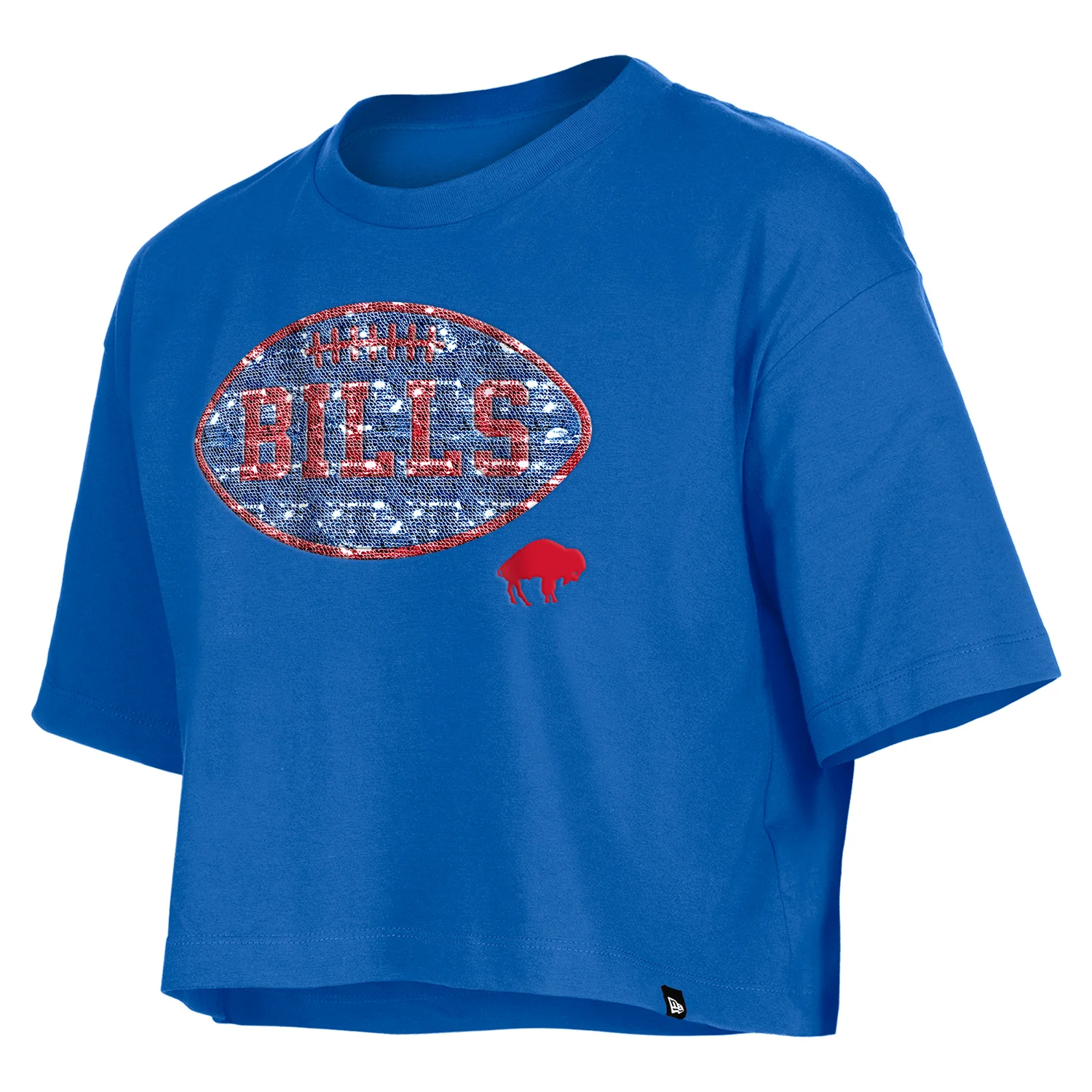 Youth Buffalo Bills Girls Sequin Football Flip T-Shirt