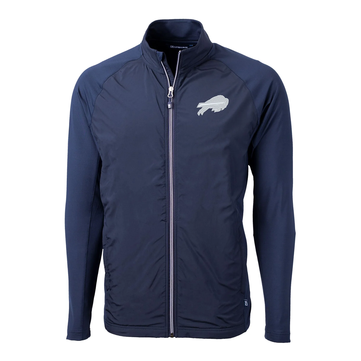 Buffalo Bills Cutter & Buck Adapt Eco Knit Hybrid Recycled Mens Full Zip Jacket