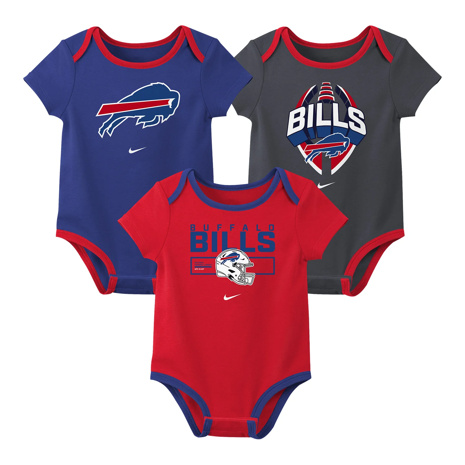 Buffalo Bills 3-Pack Creeper Set