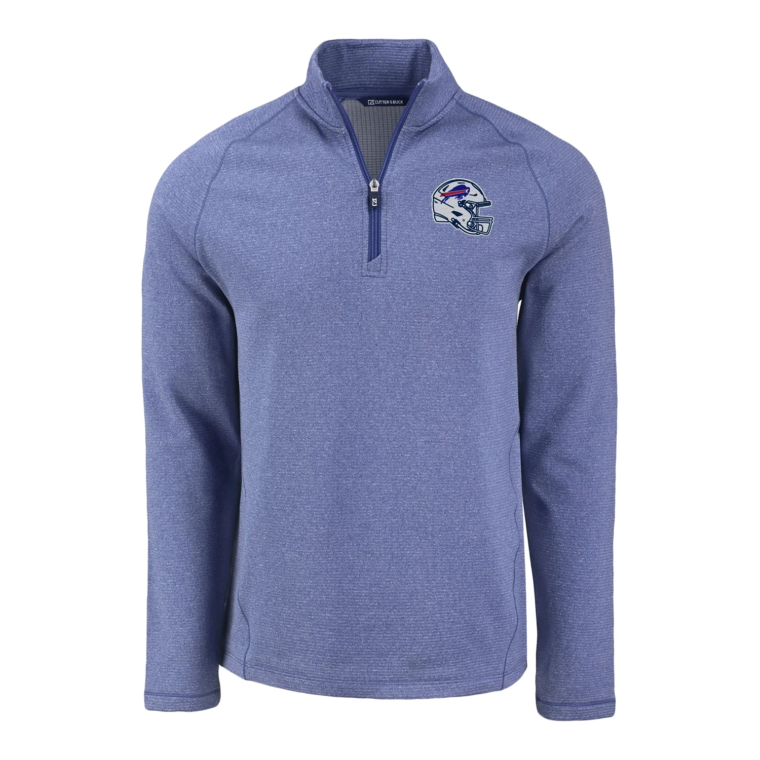 Buffalo Bills NFL Helmet Cutter & Buck Peshastin Eco Fleece Recycled Mens Half Zip Pullover