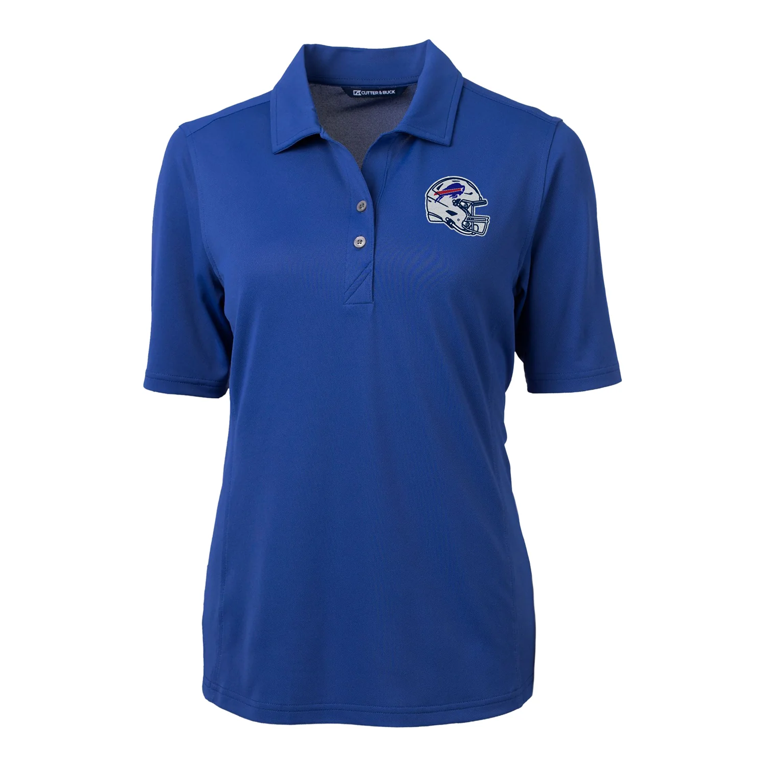 Ladies Buffalo Bills NFL Helmet Cutter & Buck Virtue Eco Pique Recycled Polo