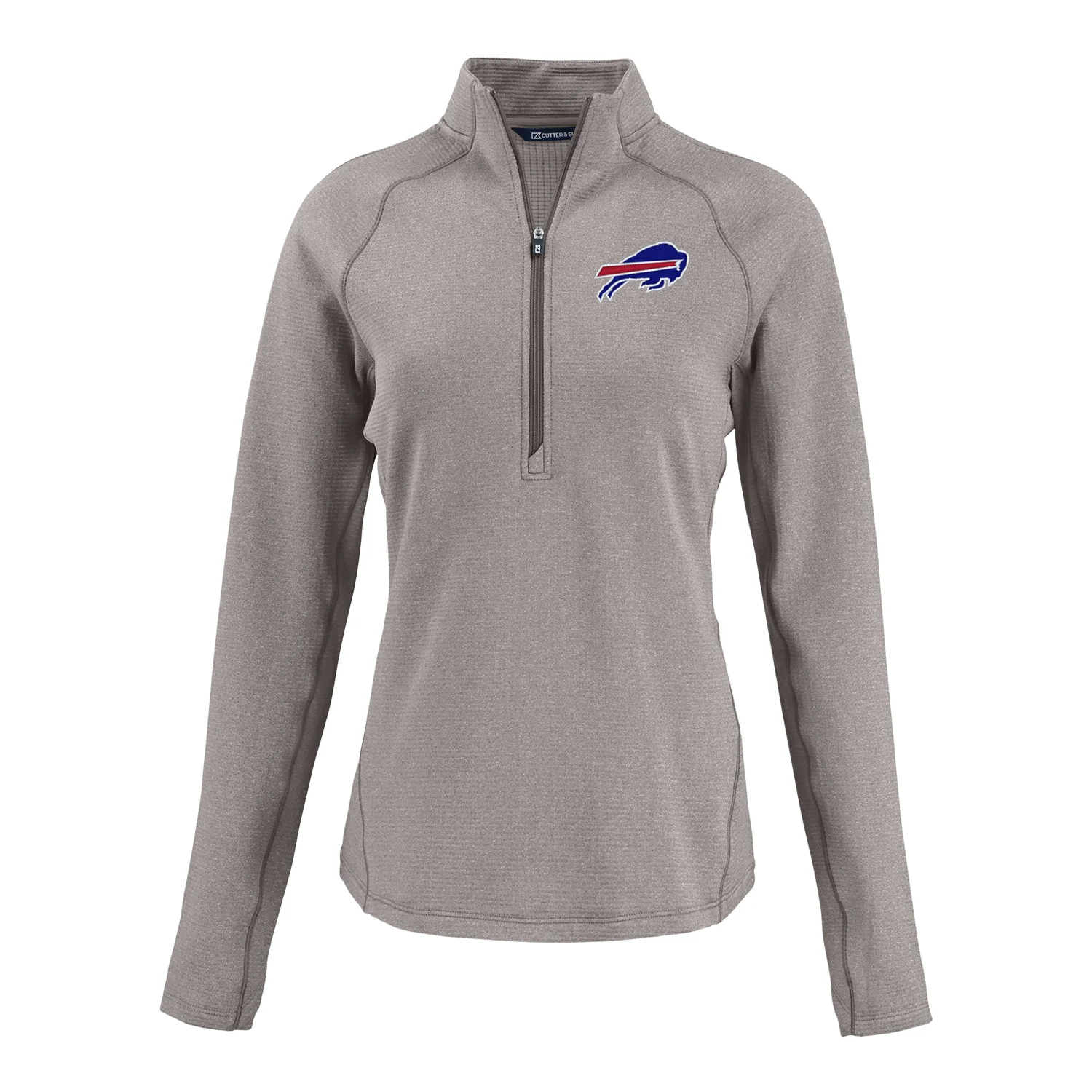 Ladies Buffalo Bills Cutter & Buck Peshastin Eco Fleece Recycled Half Zip Pullover