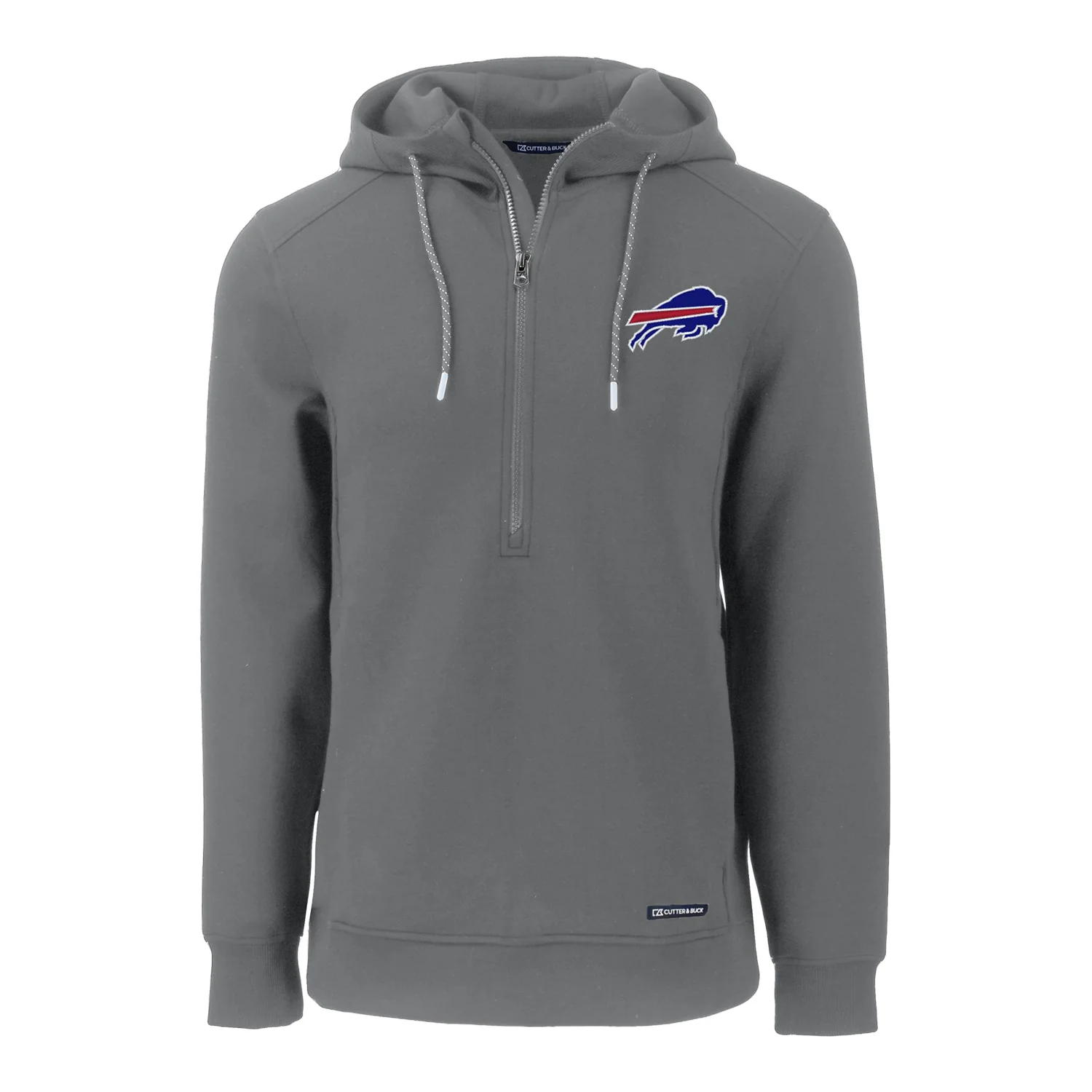 Buffalo Bills Cutter & Buck Roam Eco Half Zip Recycled Mens Hooded Pullover