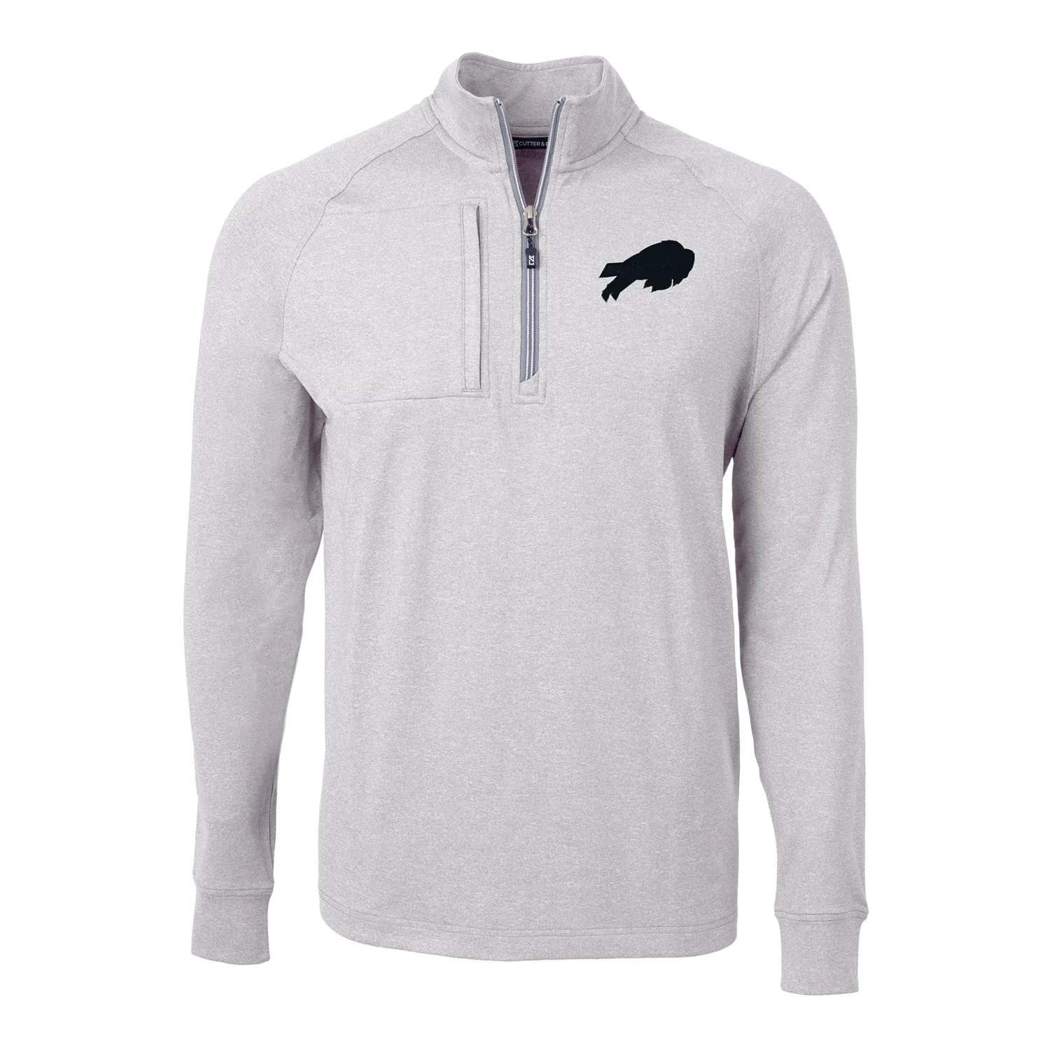 Buffalo Bills Cutter & Buck Adapt Eco Knit Heather Mens Quarter Zip Pullover