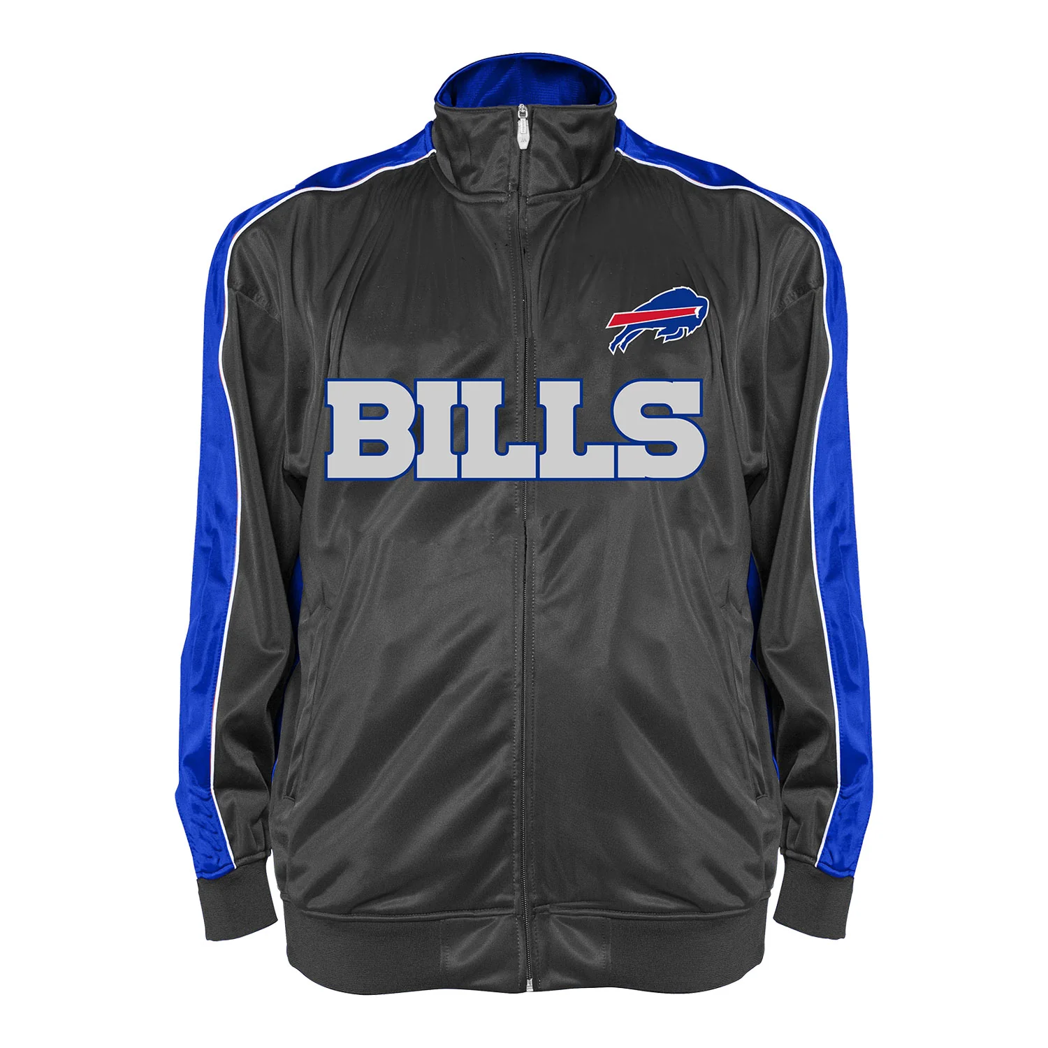 Big & Tall Bills Team Wordmark Full Zip Jacket - Black